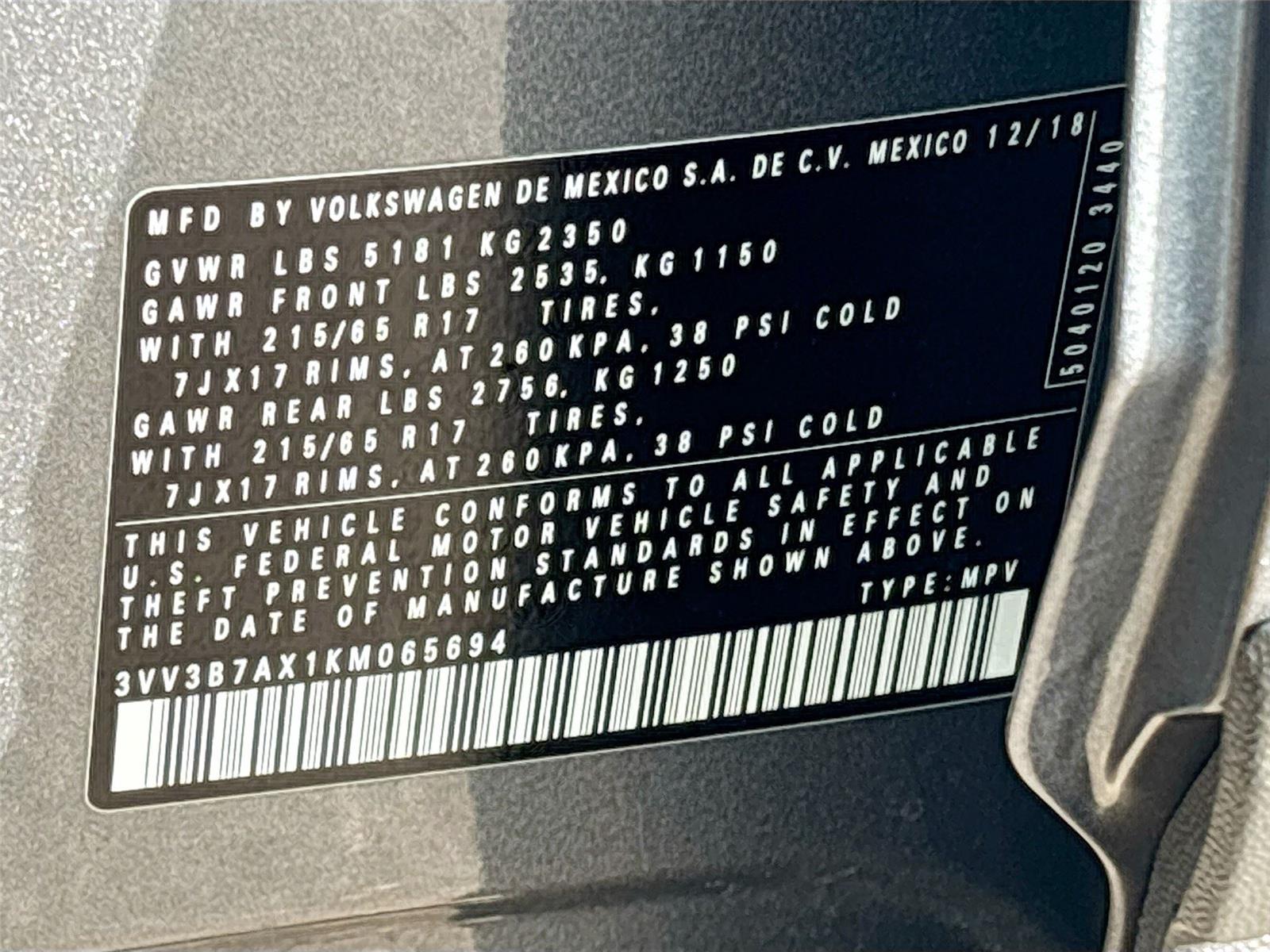 2019 Volkswagen Tiguan SE