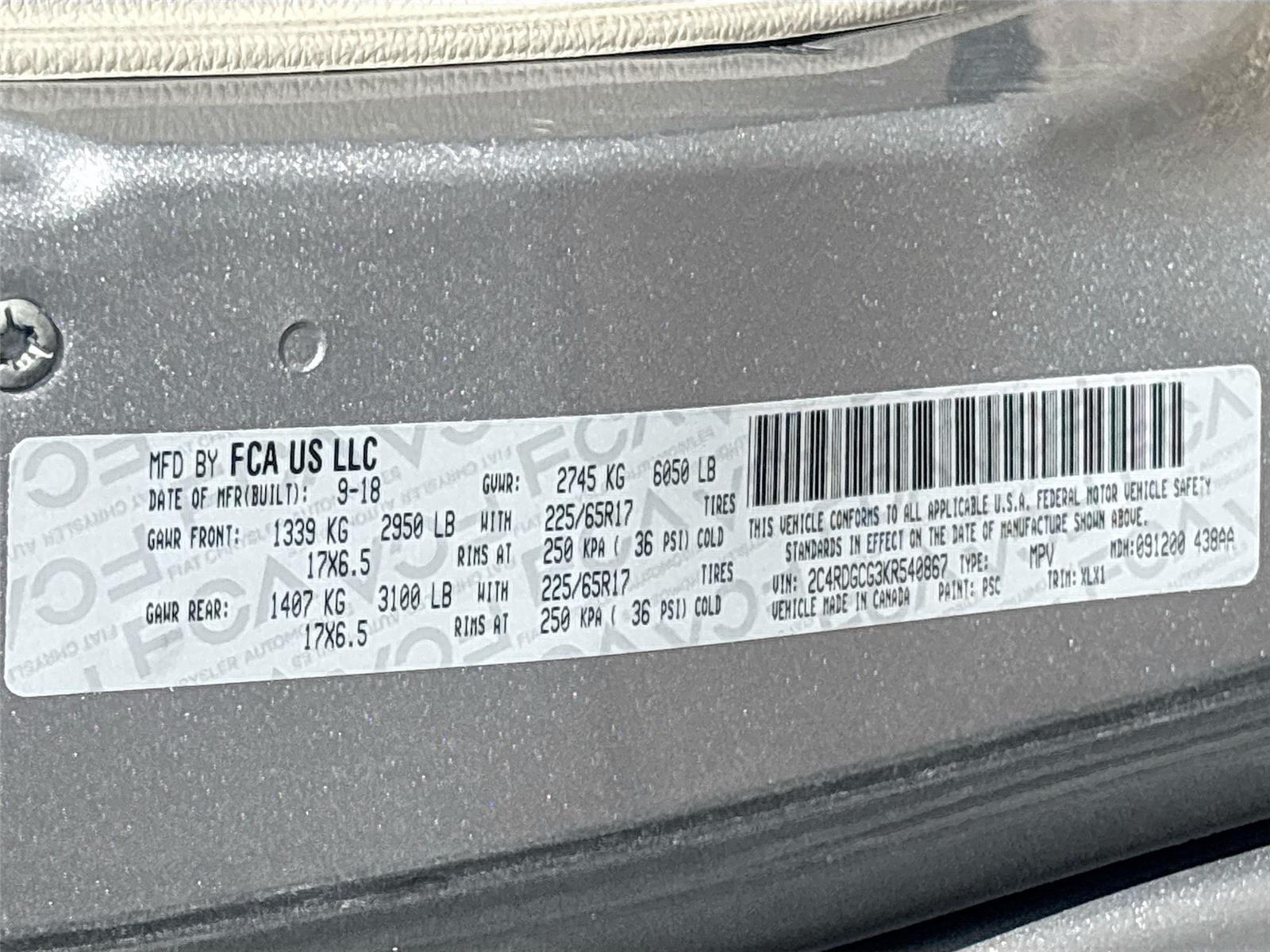 2019 Dodge Grand Caravan SXT