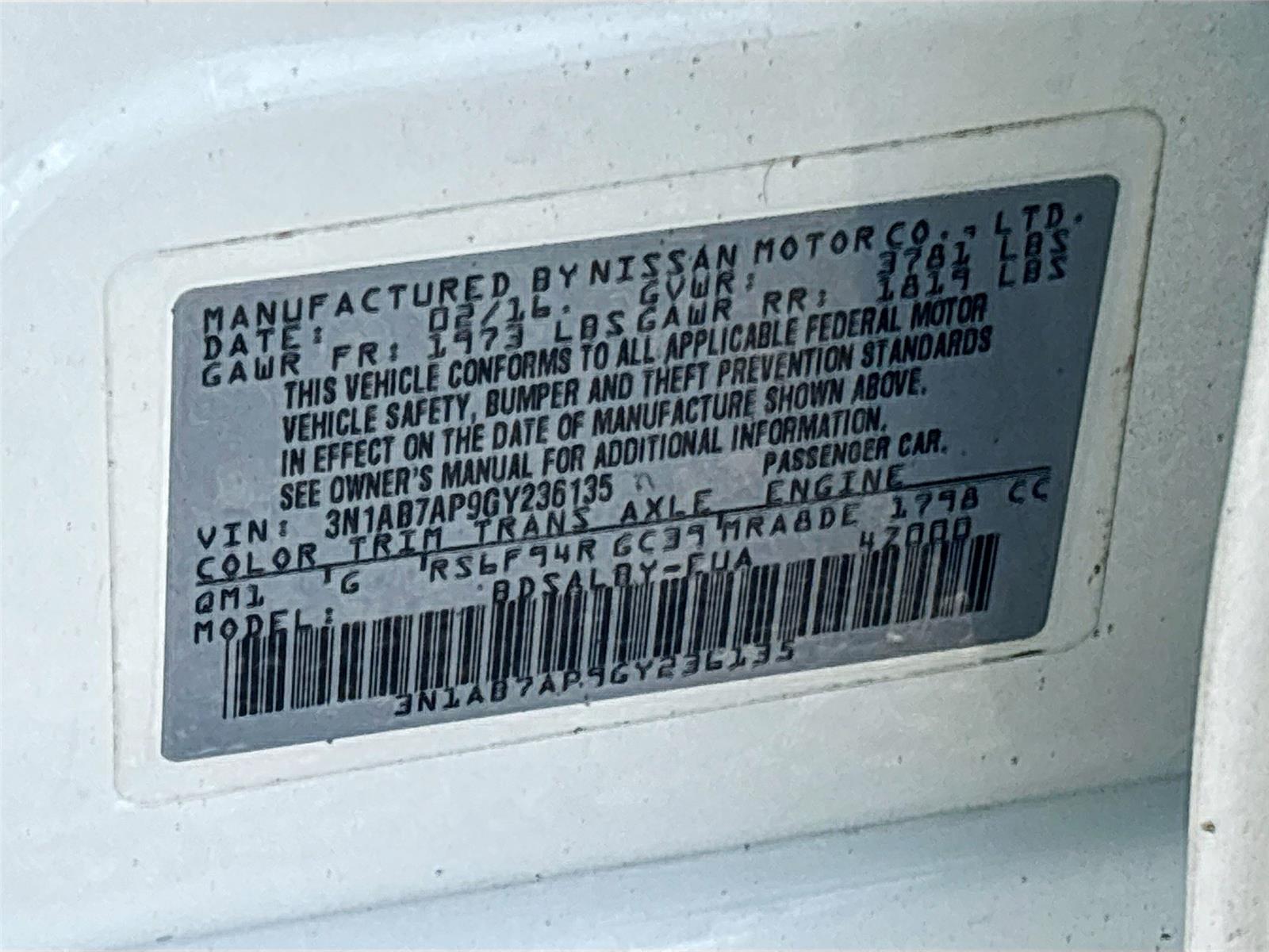 2016 Nissan Sentra S