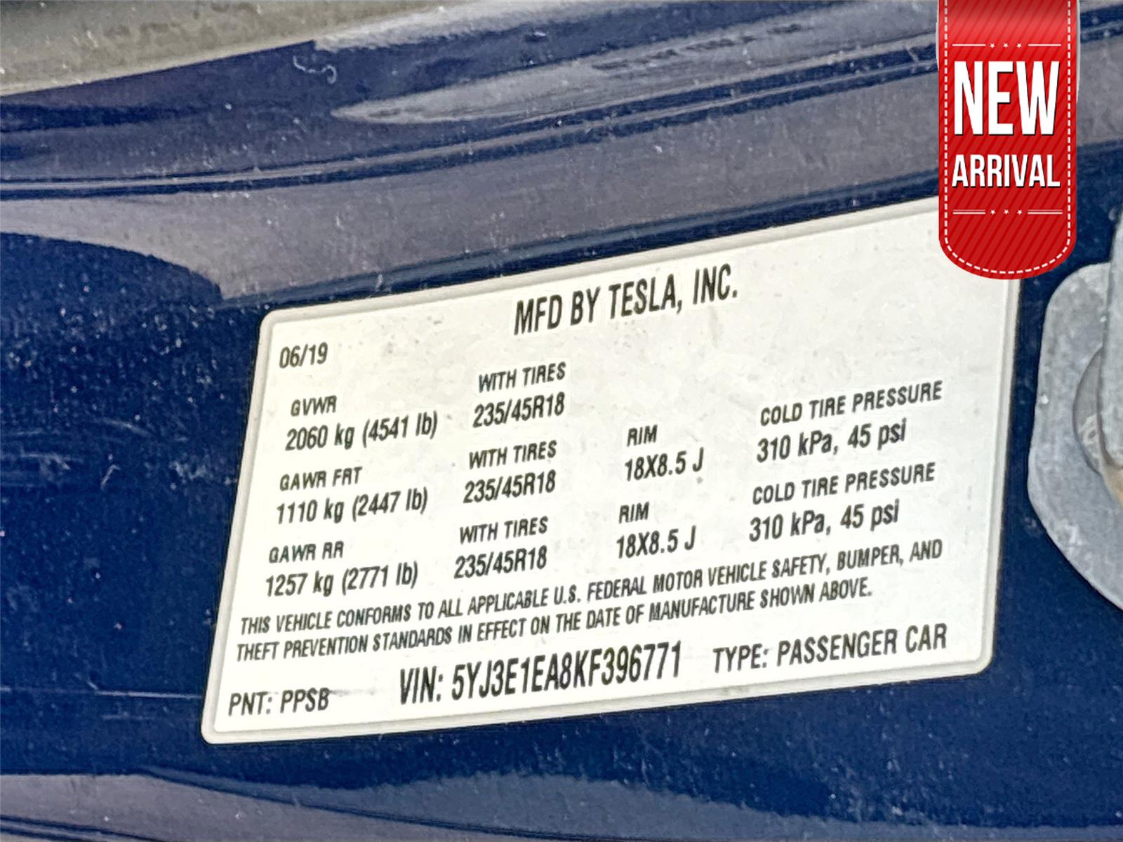 2019 Tesla Model 3 Standard Range Plus