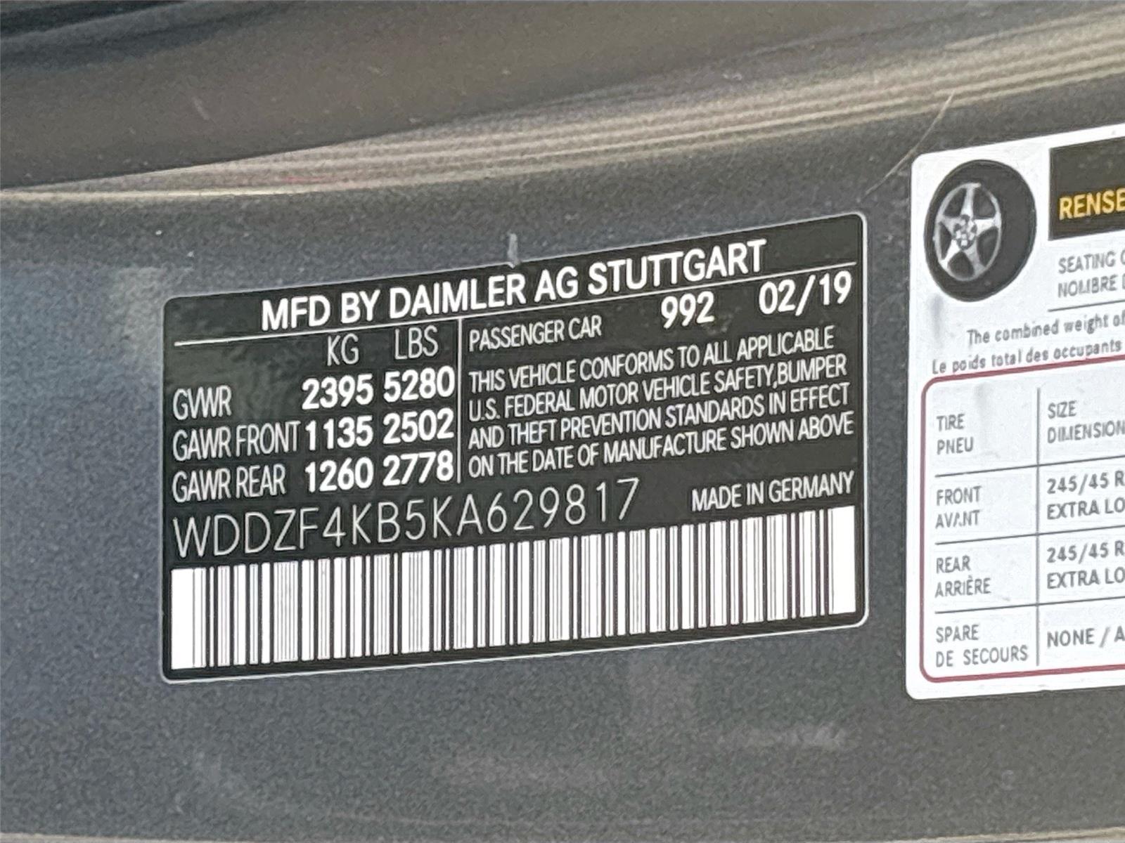 2019 Mercedes-Benz E-Class E 300