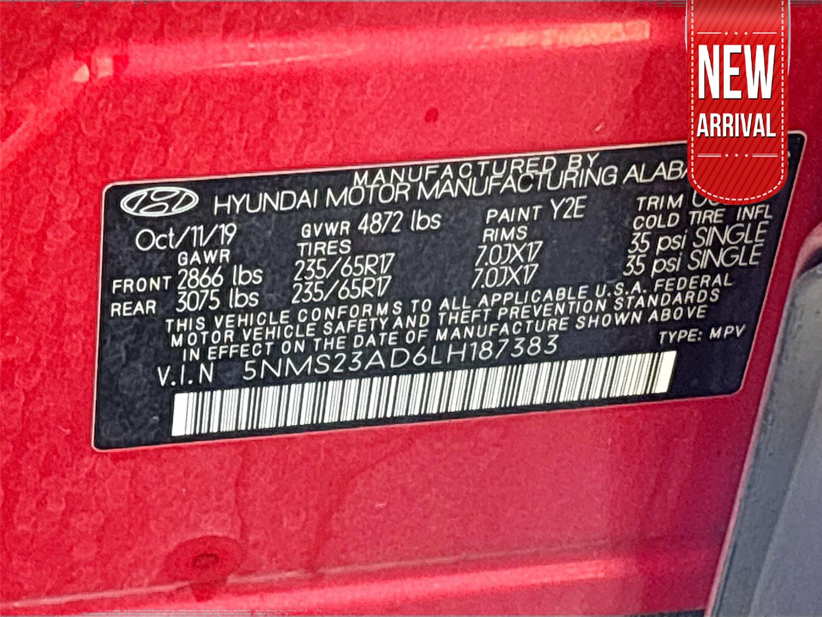 2020 Hyundai Santa Fe SE