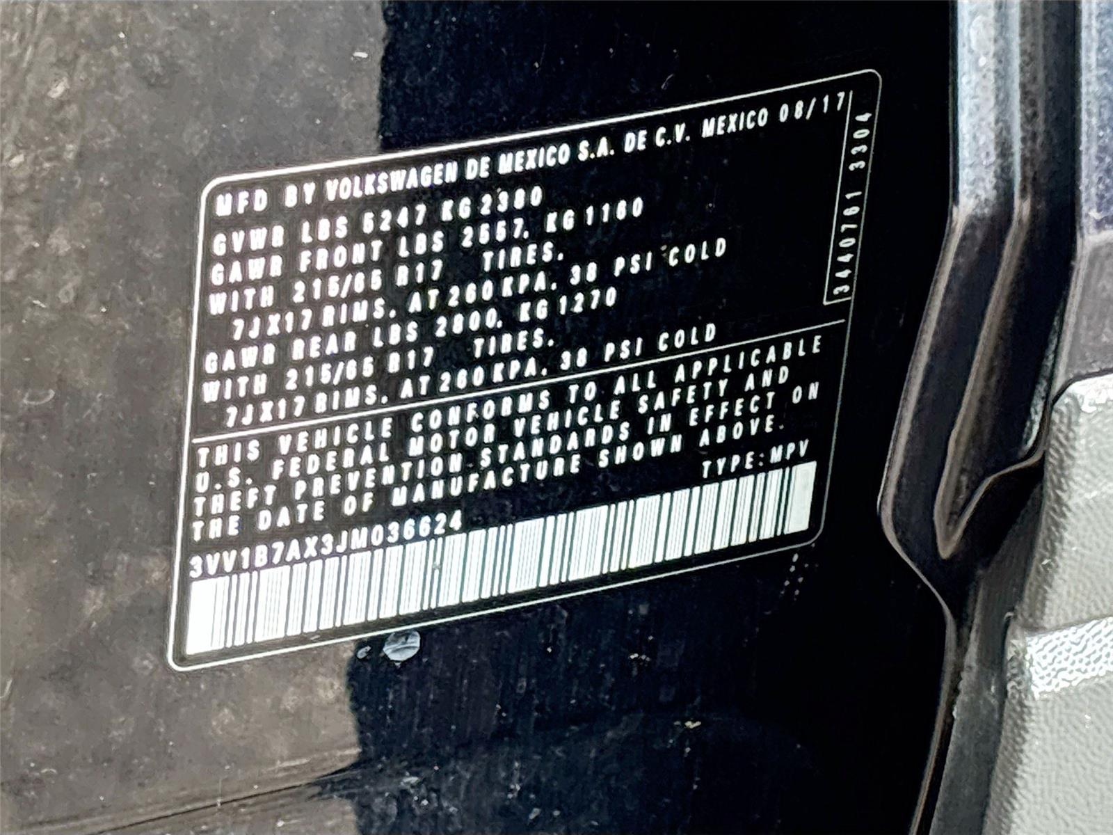 2018 Volkswagen Tiguan S