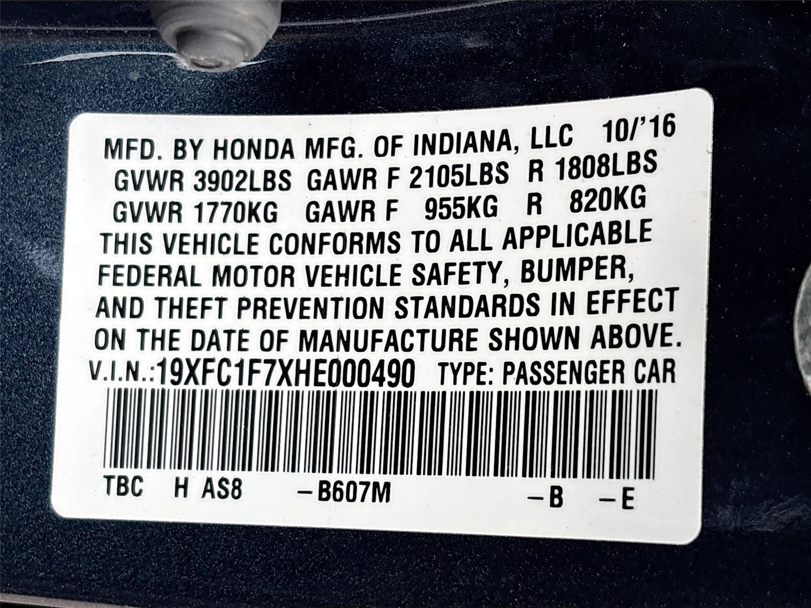 2017 Honda Civic EX-L