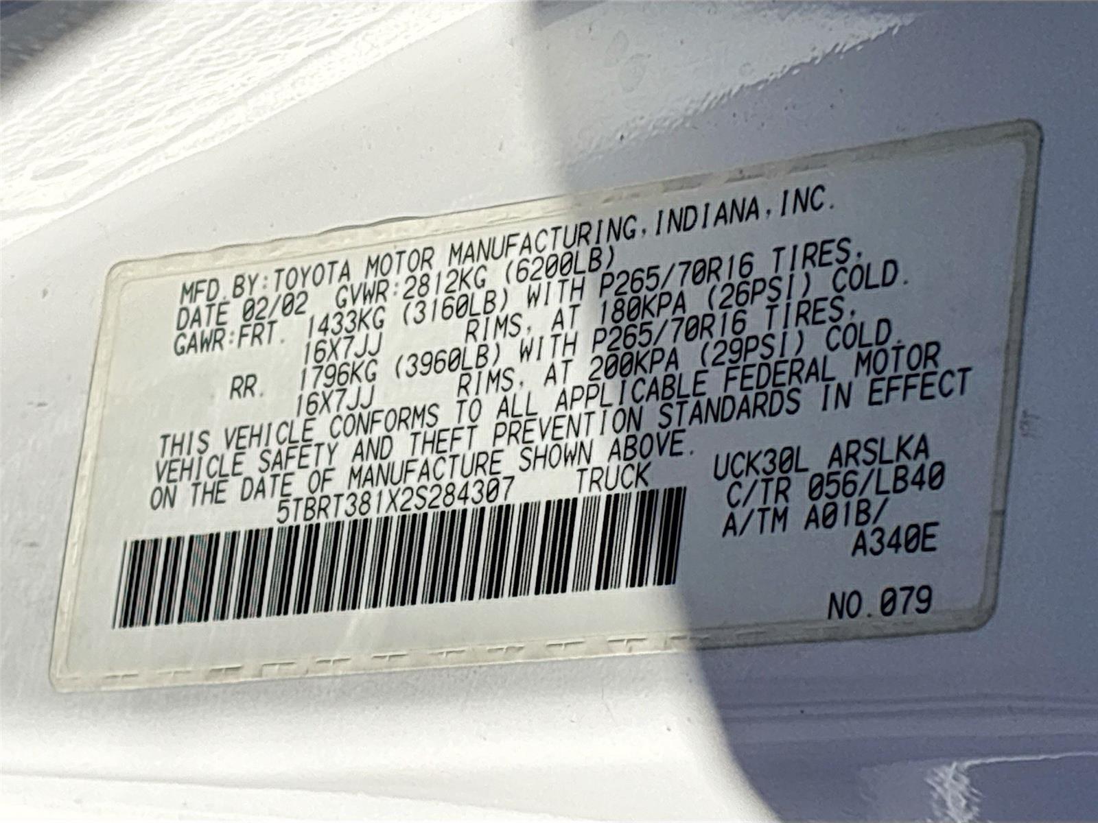 2002 Toyota Tundra Limited V8