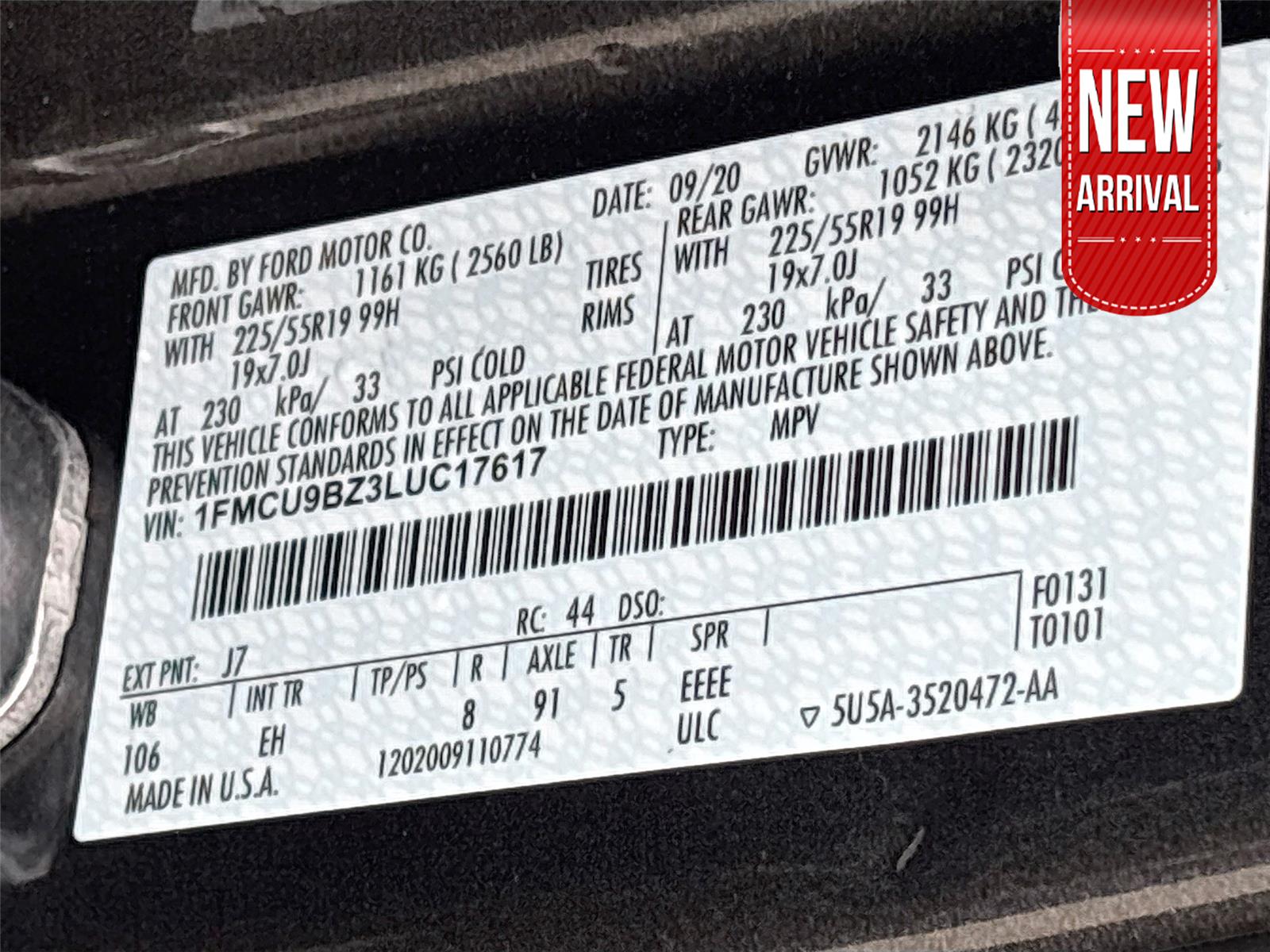 2020 Ford Escape Hybrid SE Sport