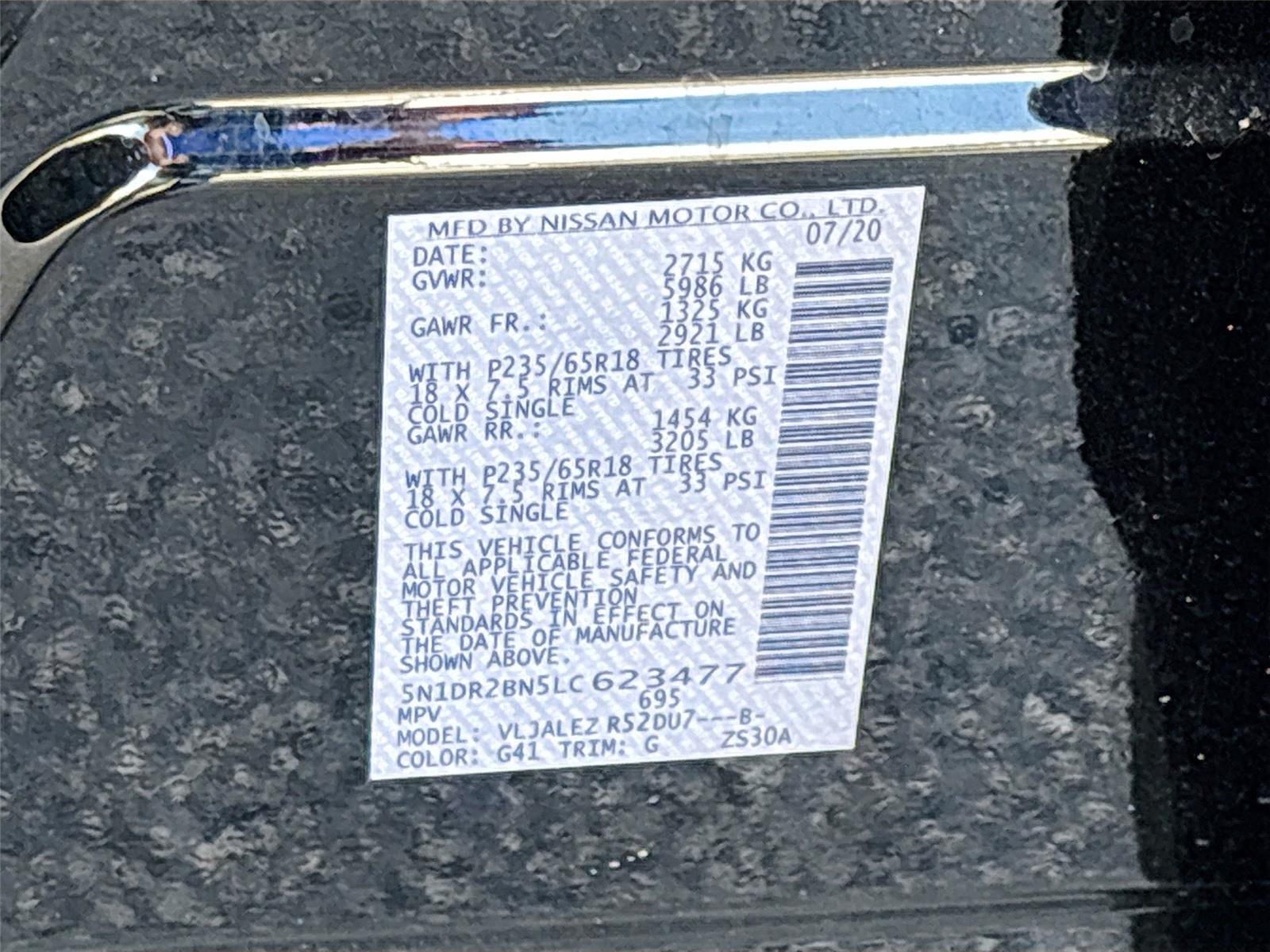 2020 Nissan Pathfinder SV