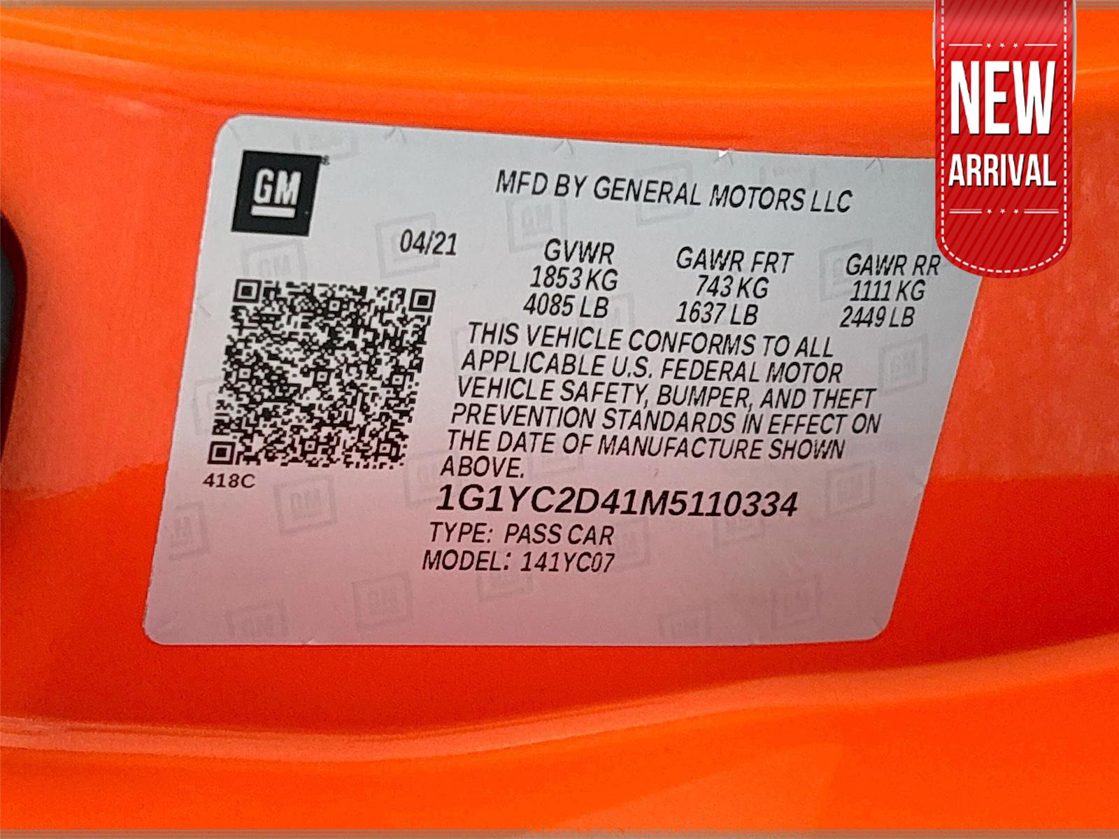 2021 Chevrolet Corvette 3LT