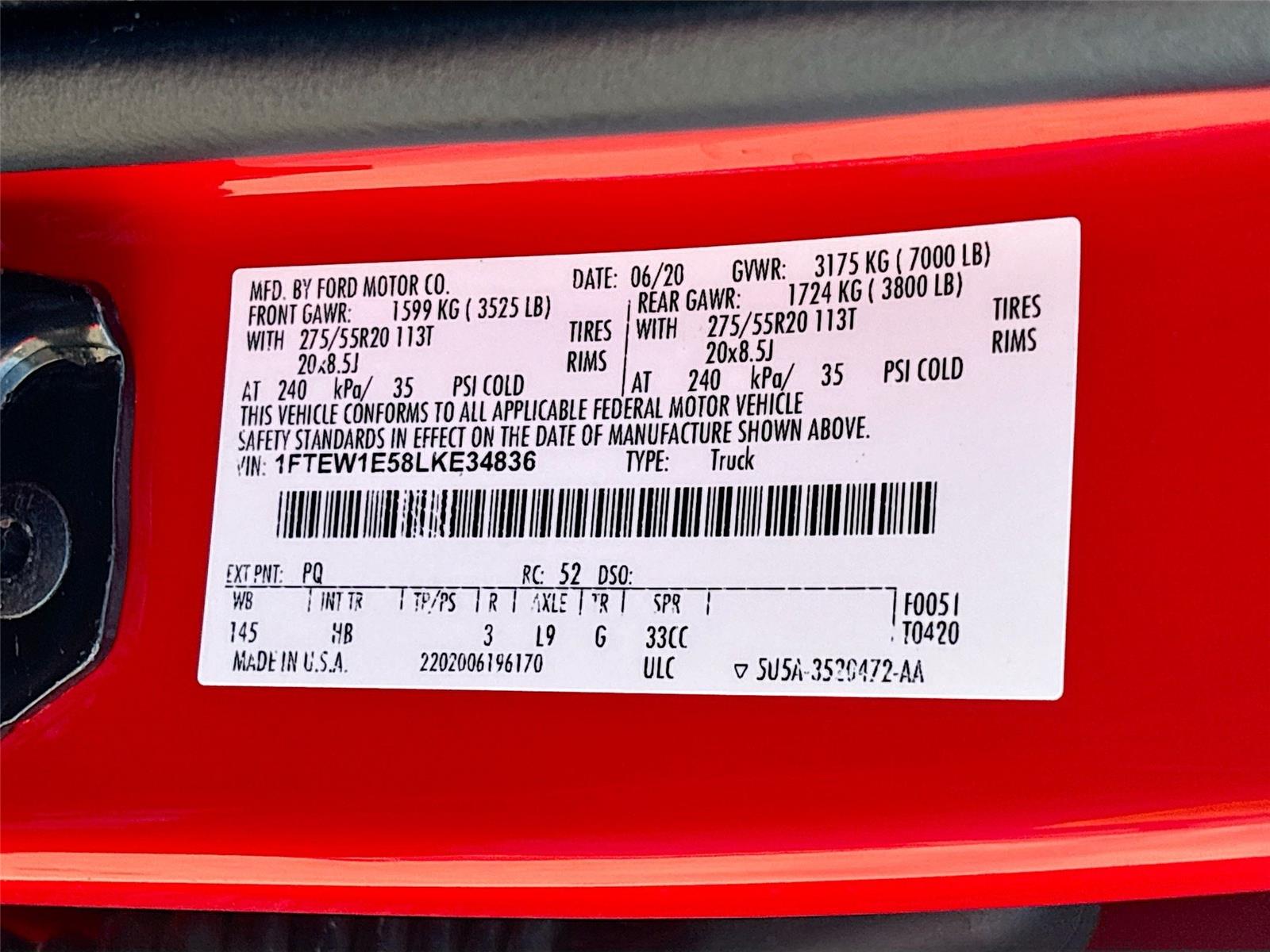 2020 Ford F-150 LARIAT