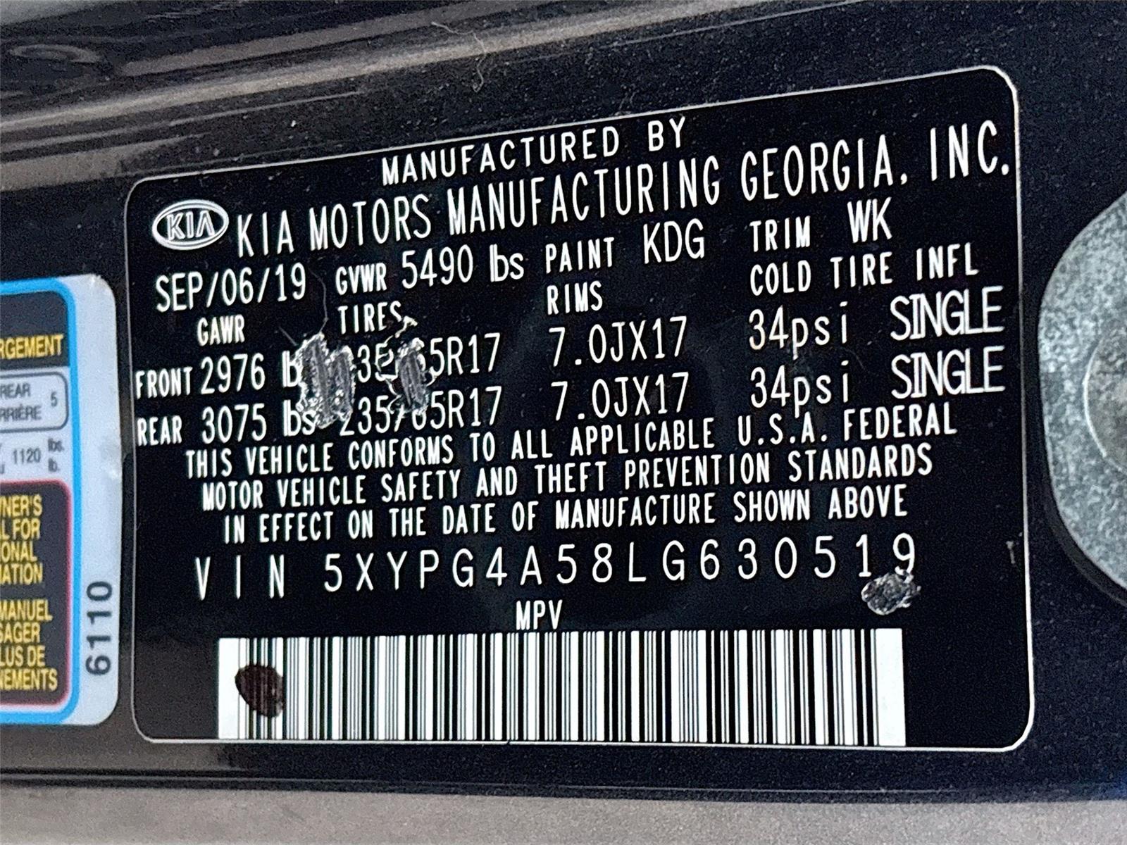 2020 Kia Sorento LX V6