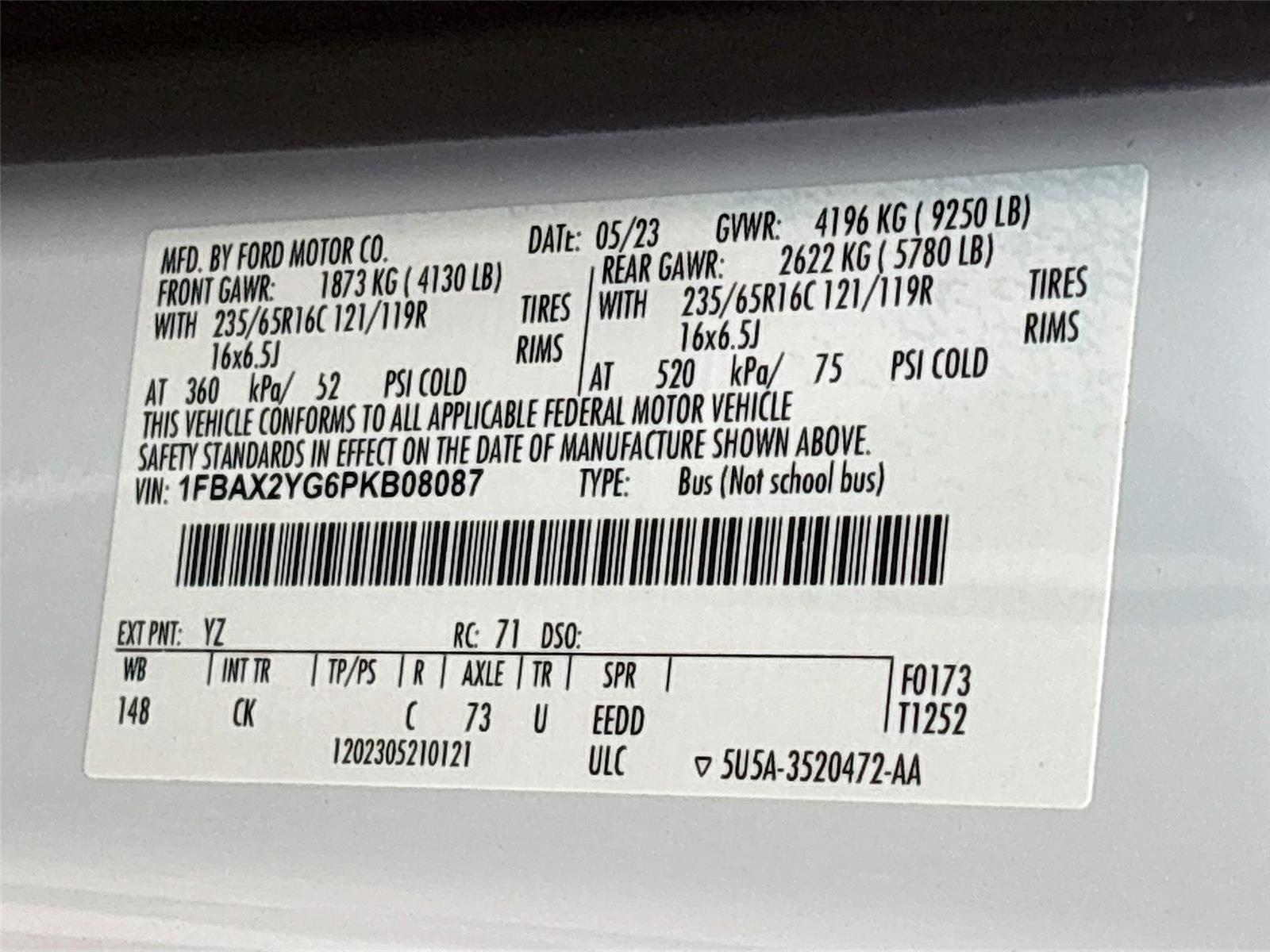 2023 Ford Transit 350 XLT