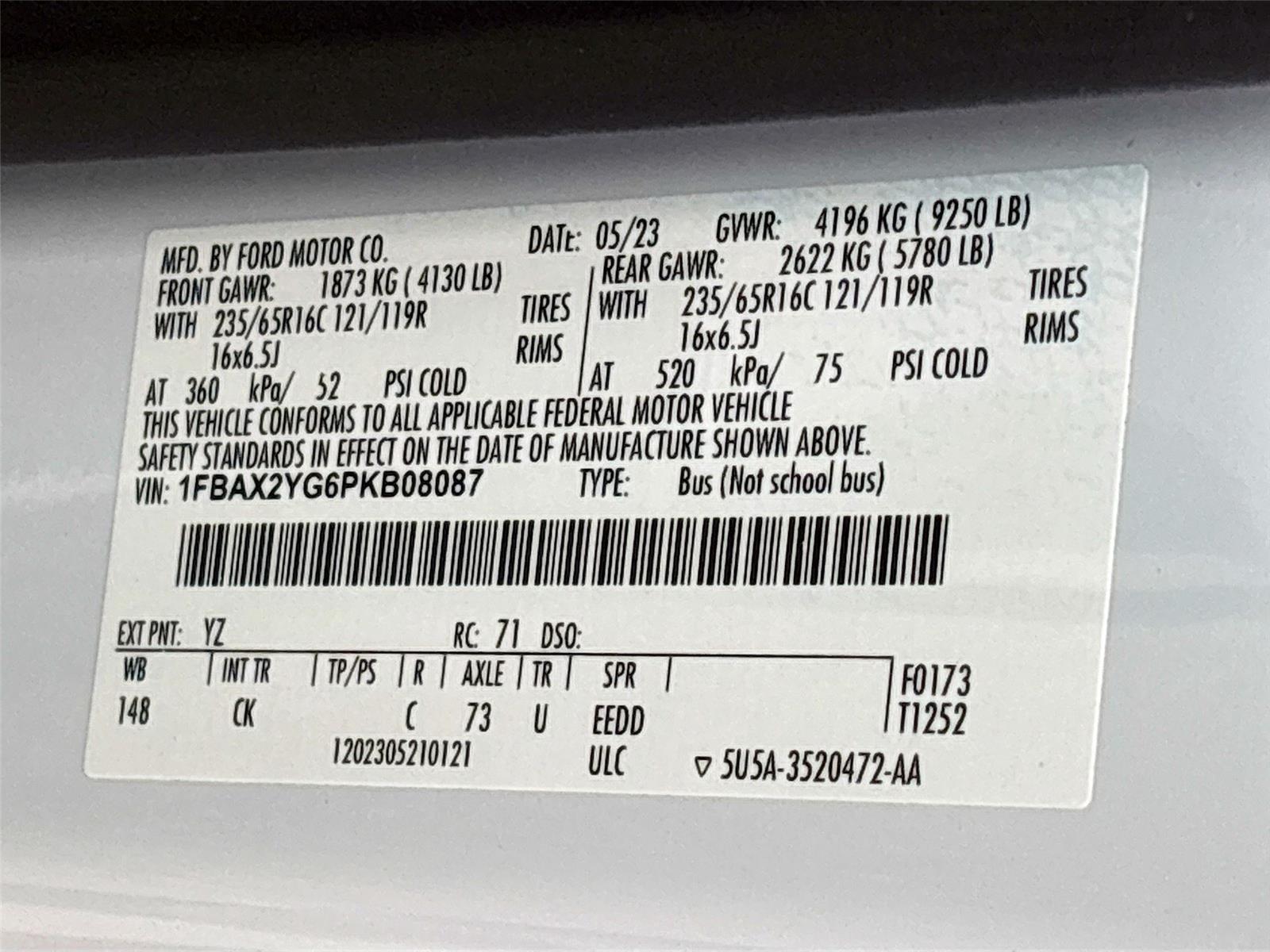 2023 Ford Transit 350 XLT