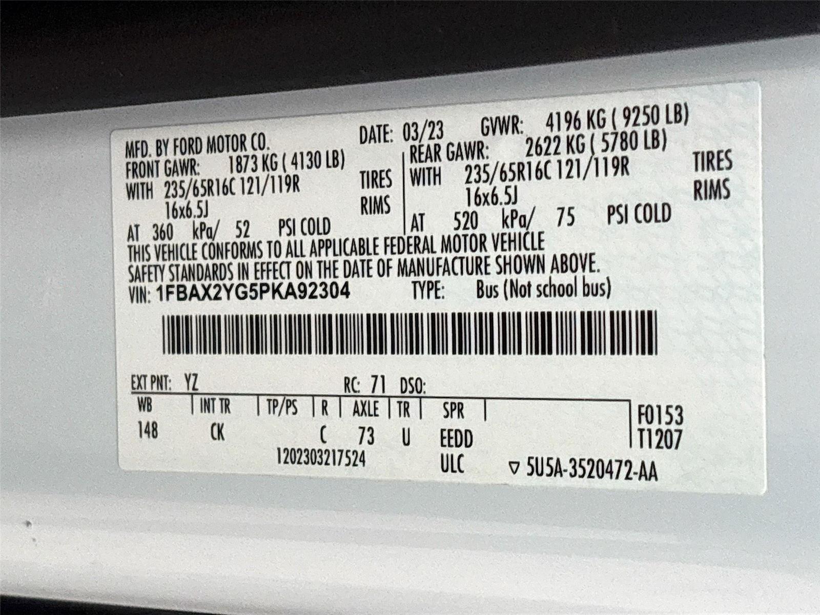 2023 Ford Transit 350 XLT