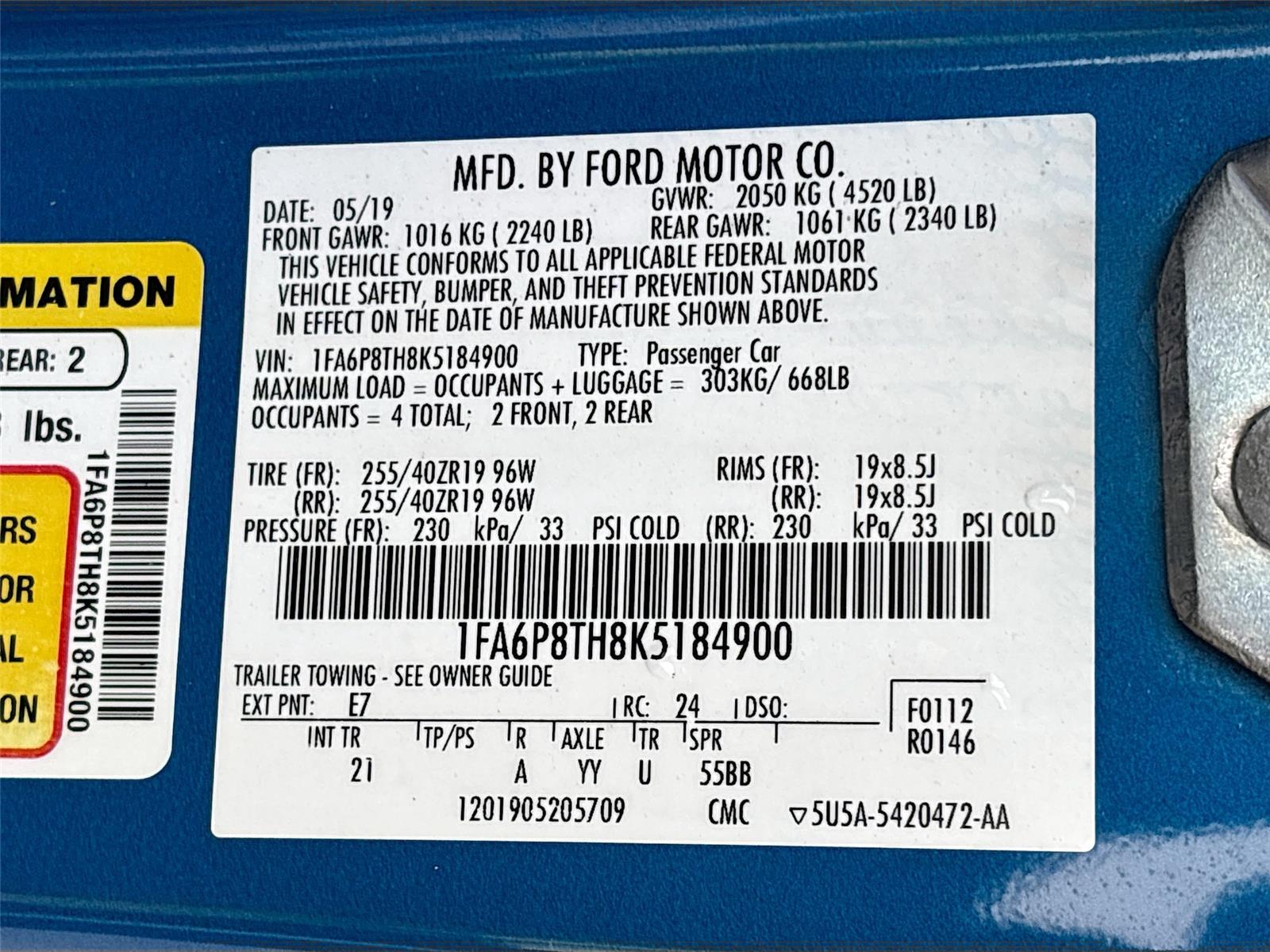 2019 Ford Mustang EcoBoost