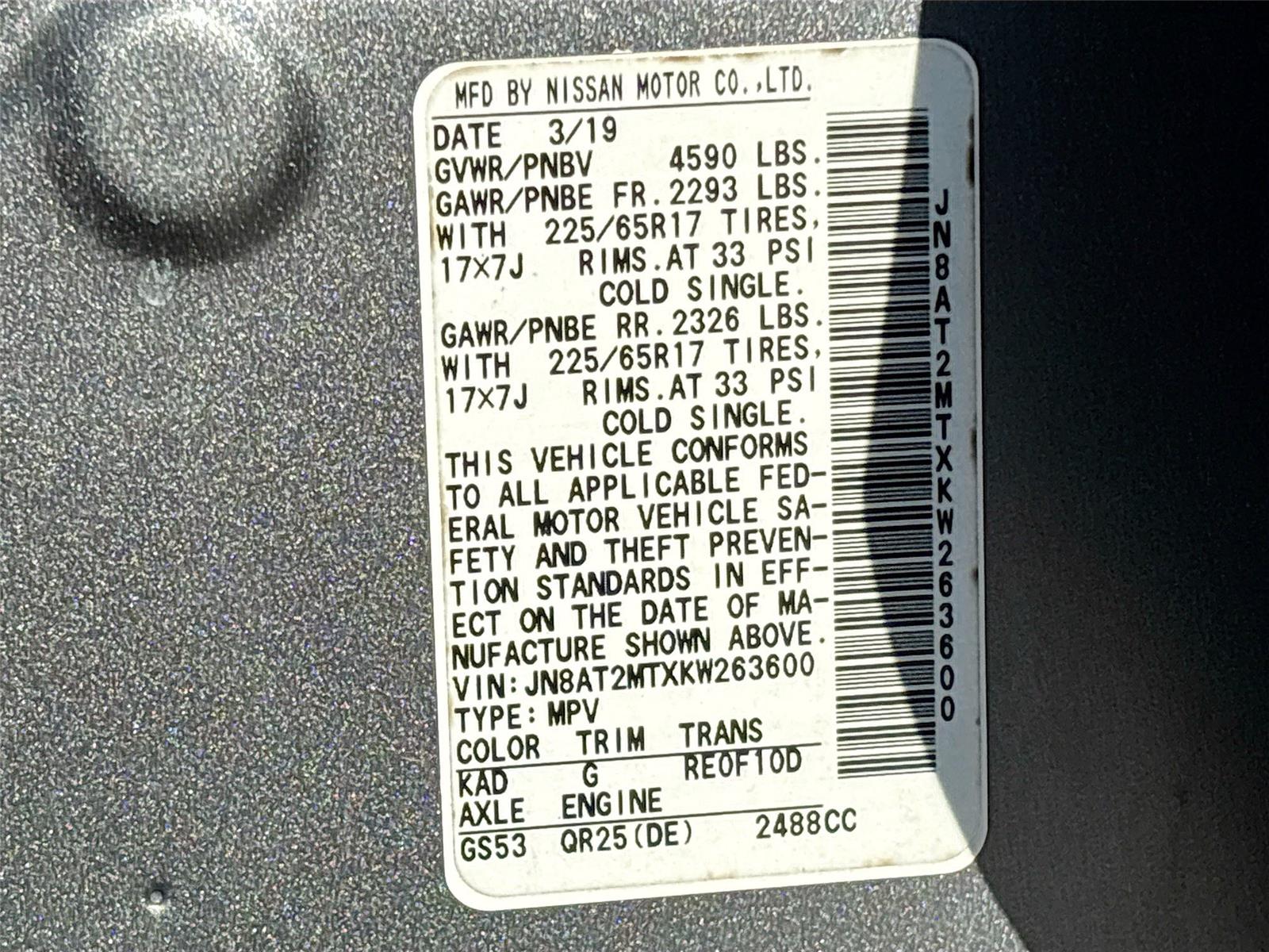 2019 Nissan Rogue SV