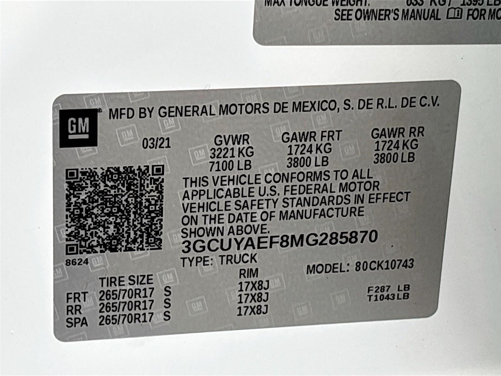 2021 Chevrolet Silverado 1500 Work Truck