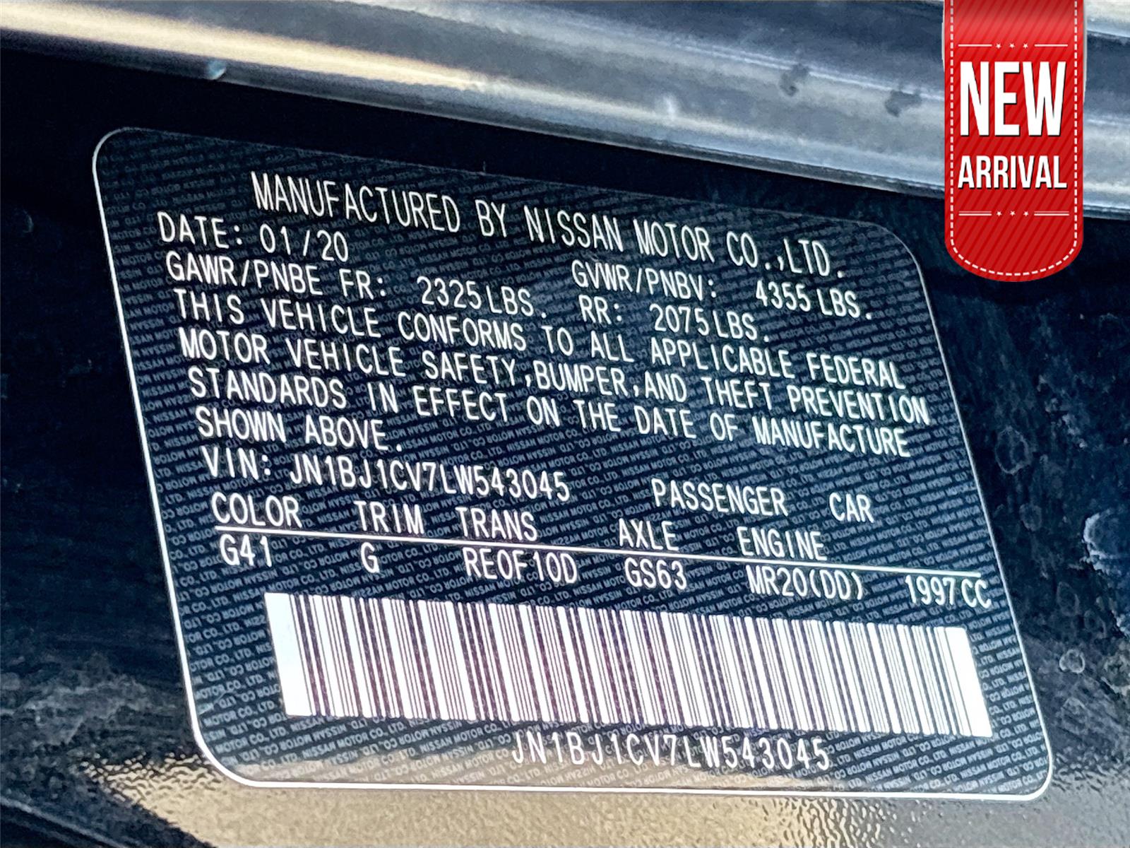 2020 Nissan Rogue Sport S