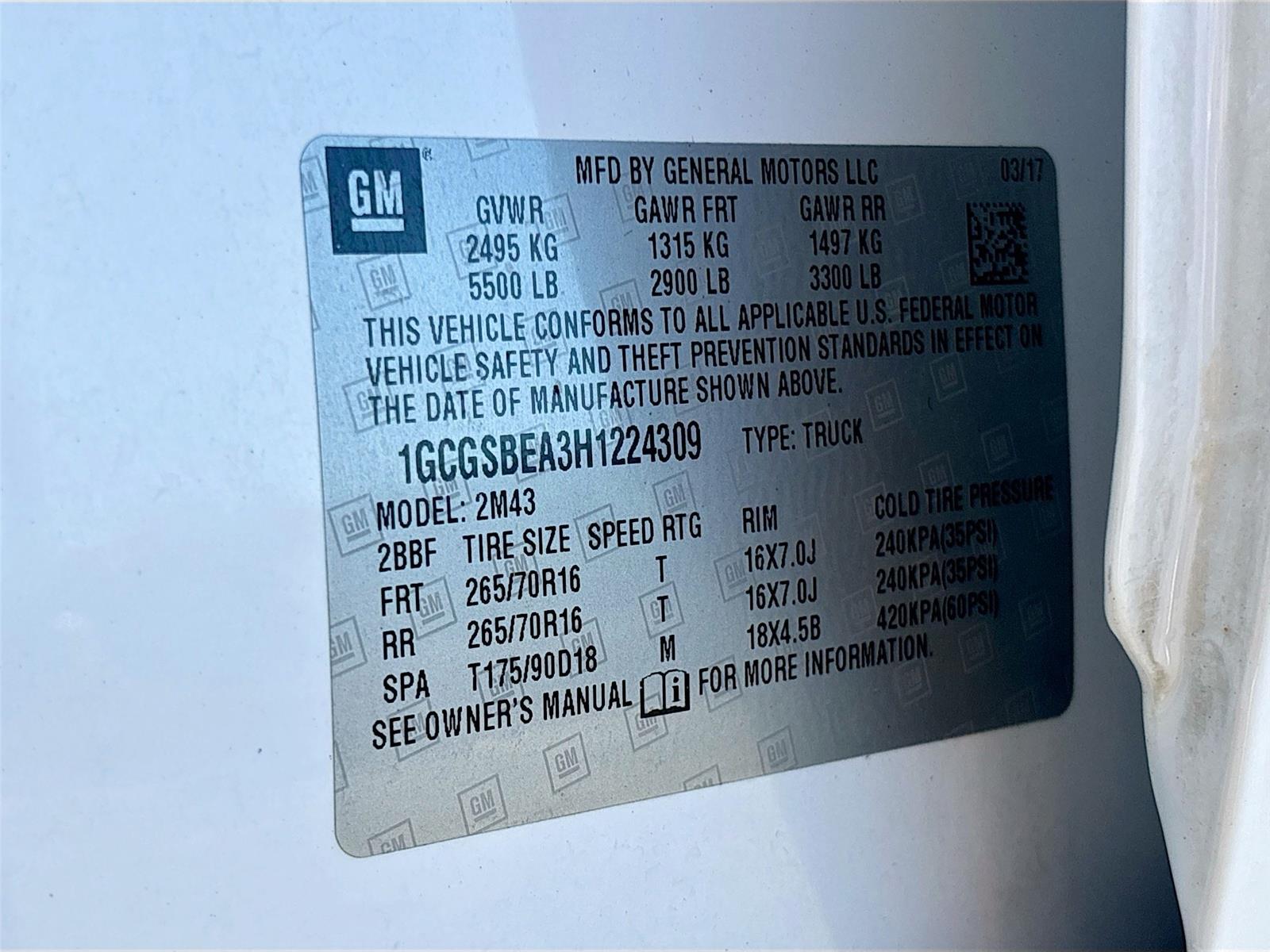 2017 Chevrolet Colorado 2WD WT