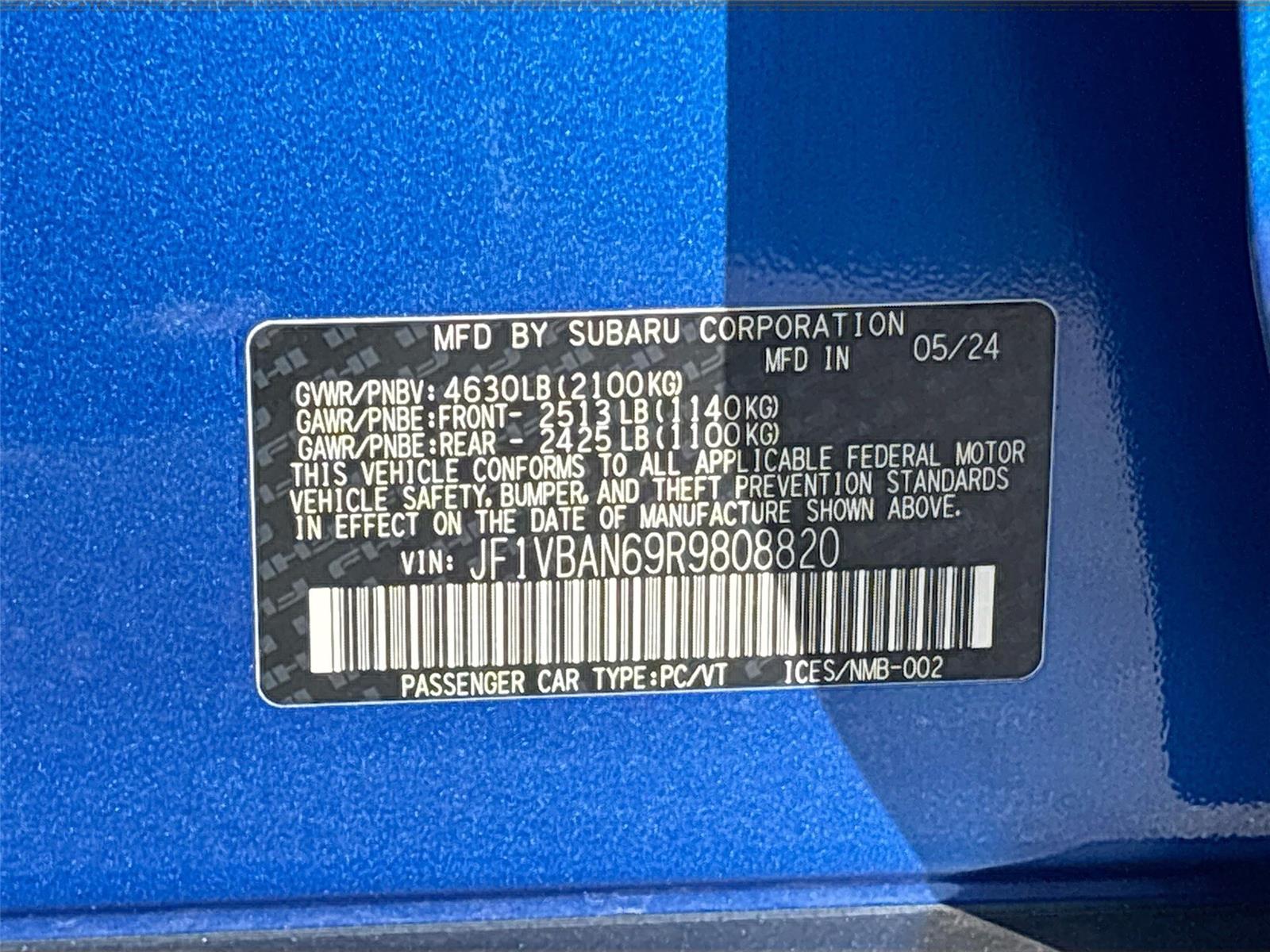 2024 Subaru WRX Limited