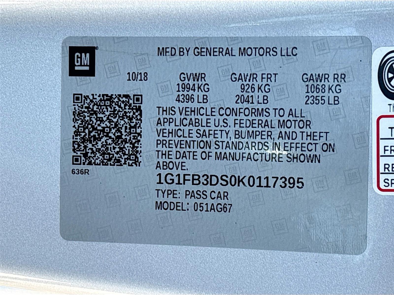 2019 Chevrolet Camaro 1LT