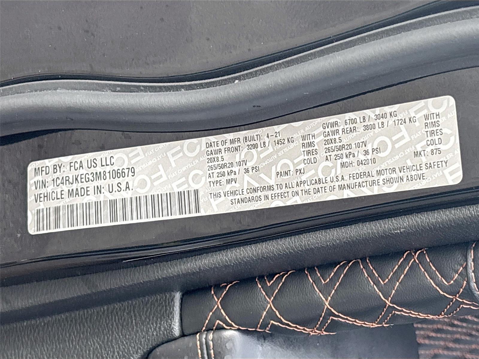 2021 Jeep Grand Cherokee L Summit