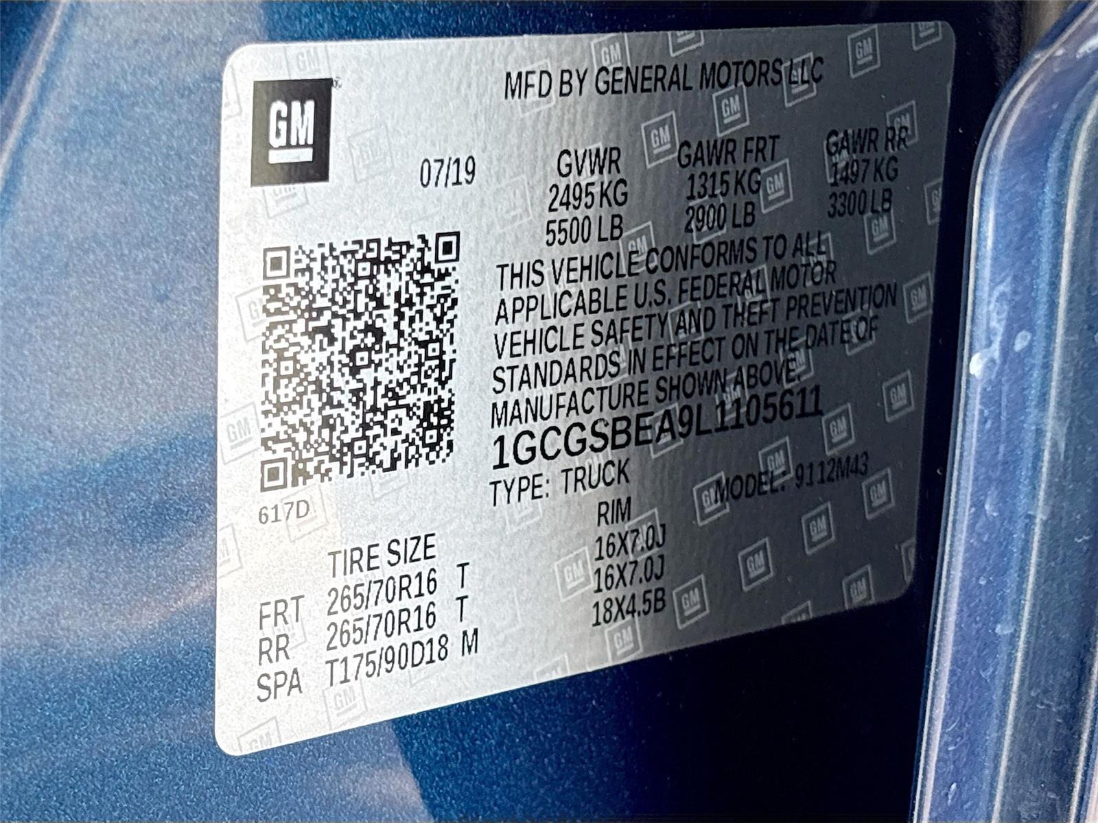 2020 Chevrolet Colorado 2WD Work Truck