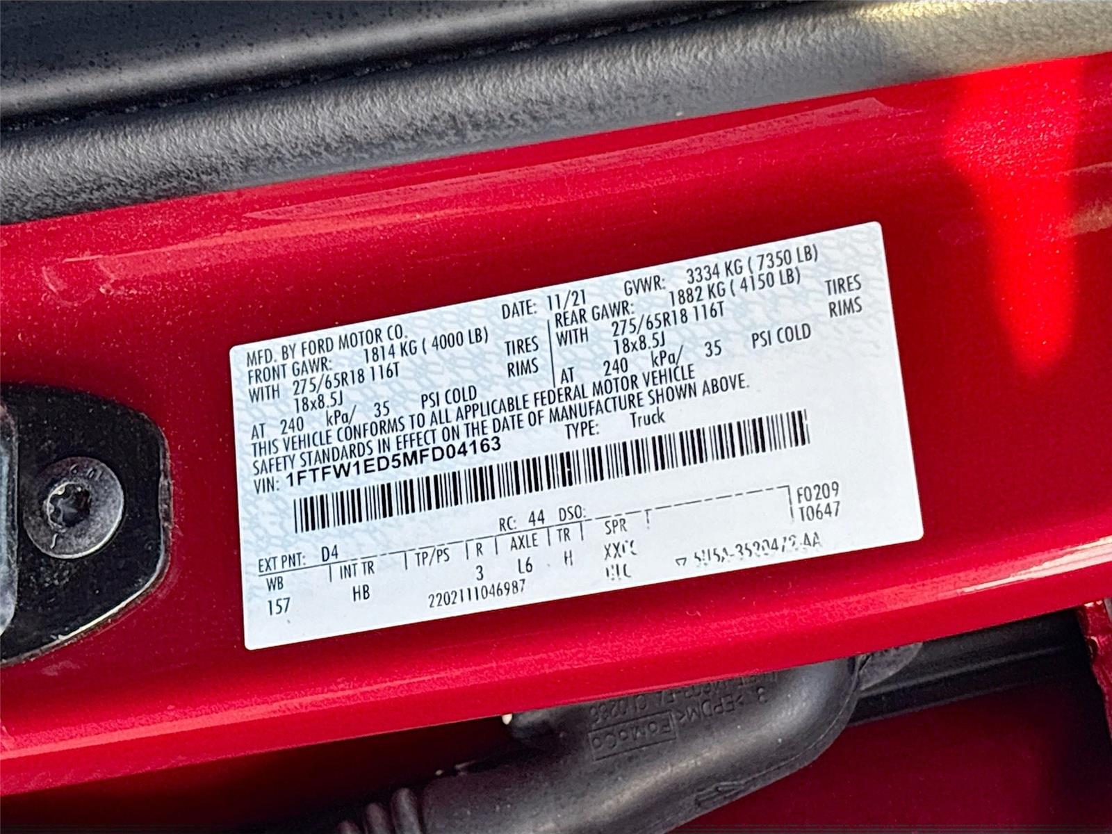 2021 Ford F-150 LARIAT