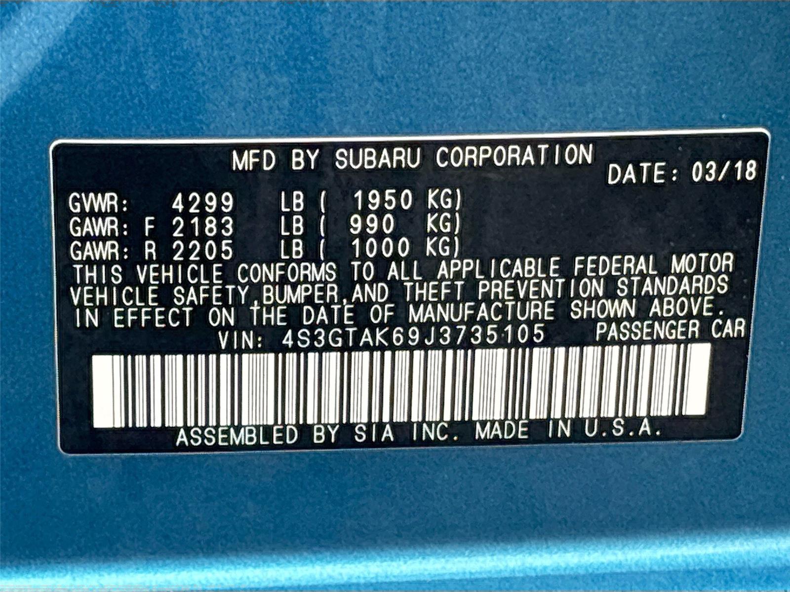 2018 Subaru Impreza Sport