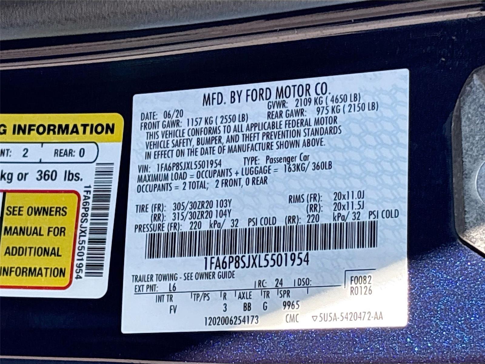 2020 Ford Mustang Shelby GT500