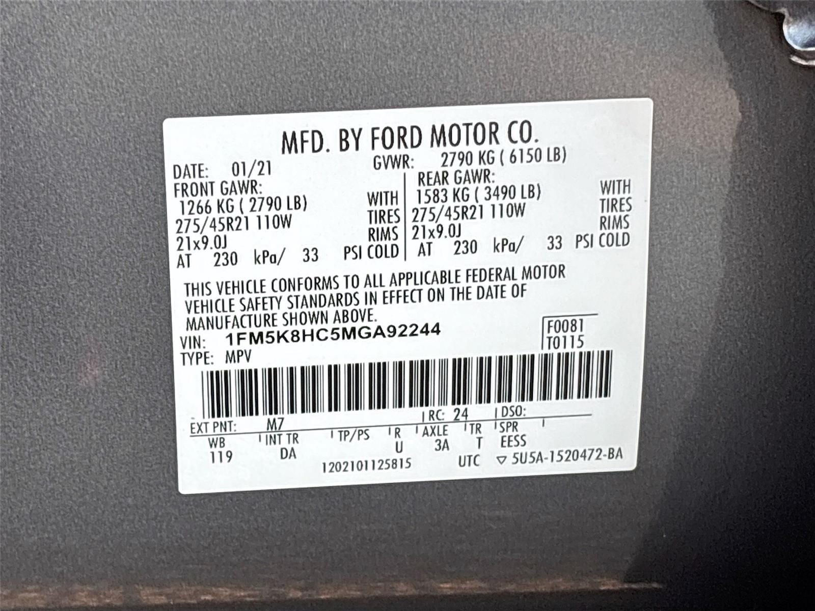 2021 Ford Explorer Platinum