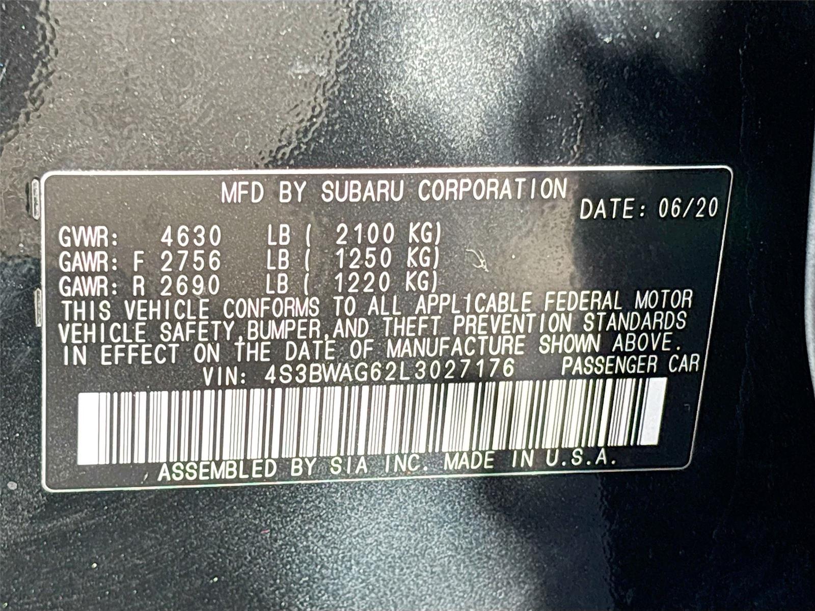 2020 Subaru Legacy Sport