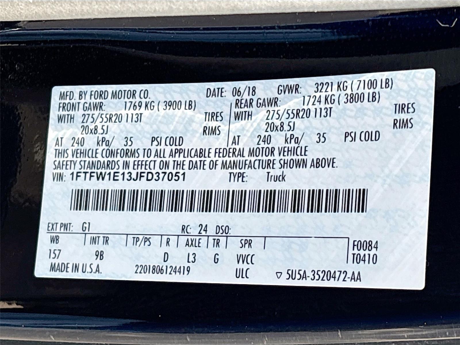 2018 Ford F-150 Platinum