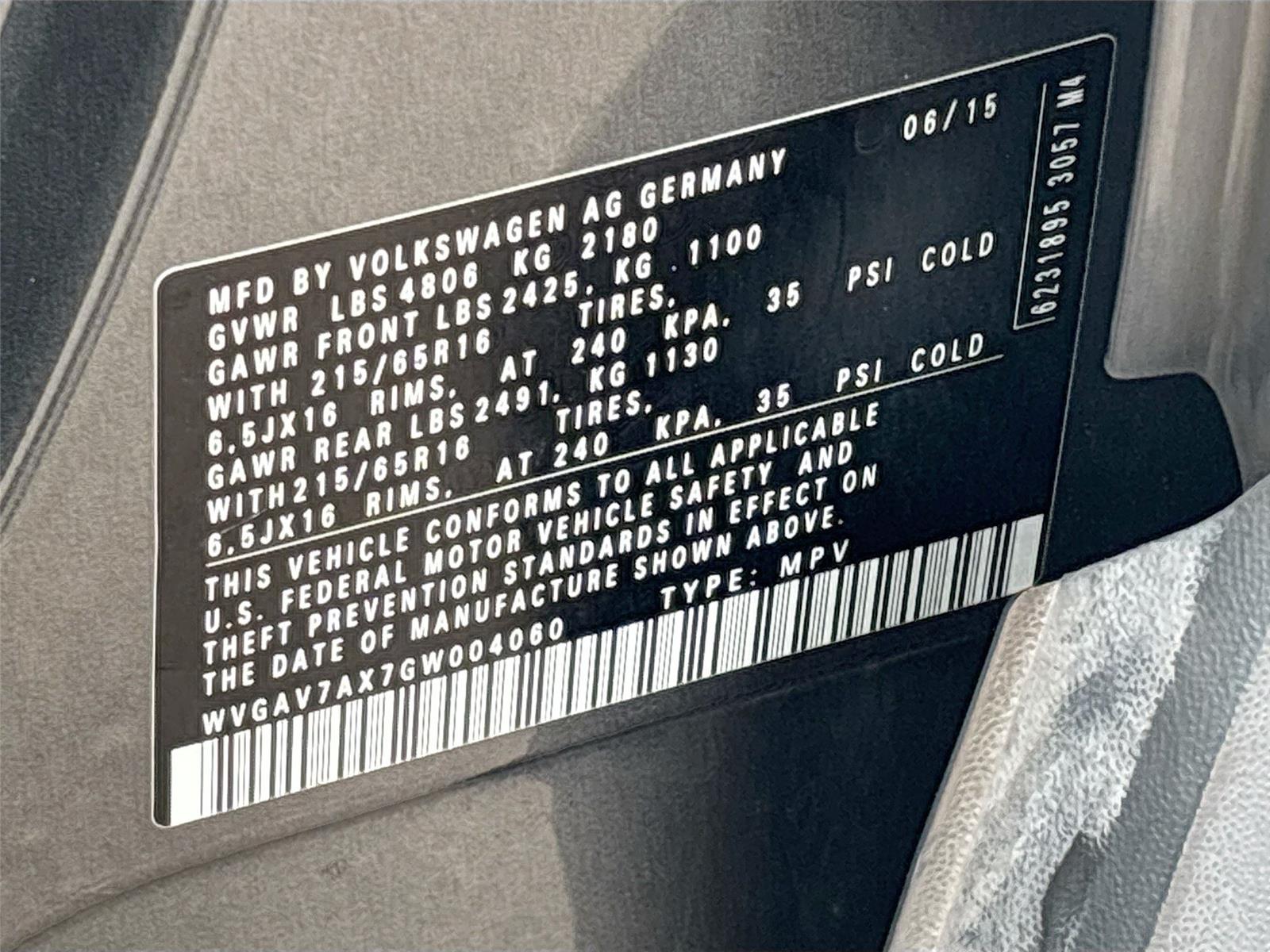 2016 Volkswagen Tiguan S