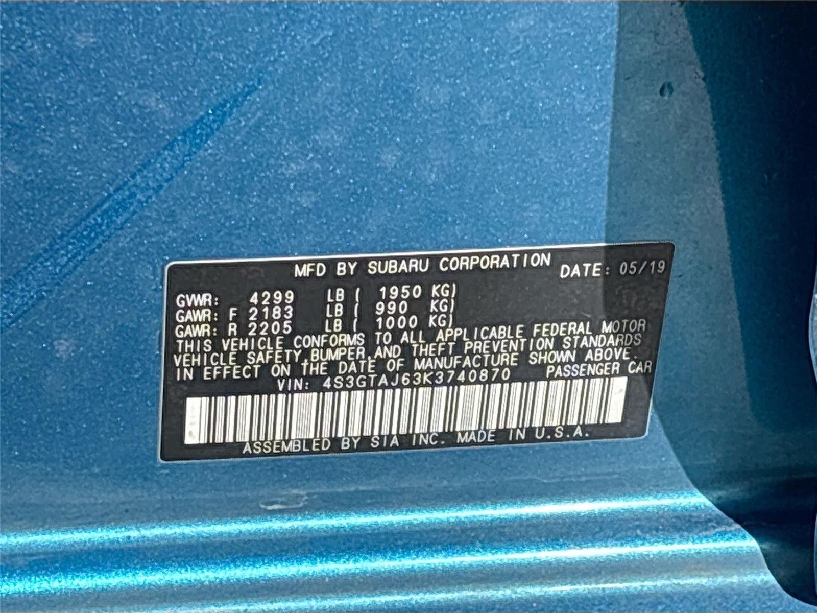 2019 Subaru Impreza Sport