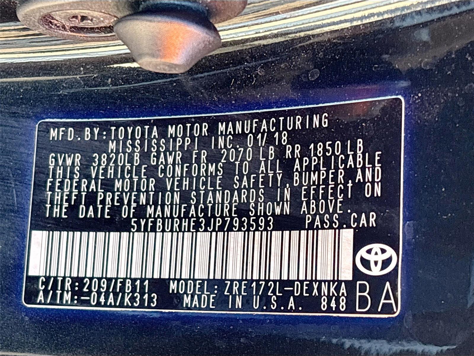 2018 Toyota Corolla LE