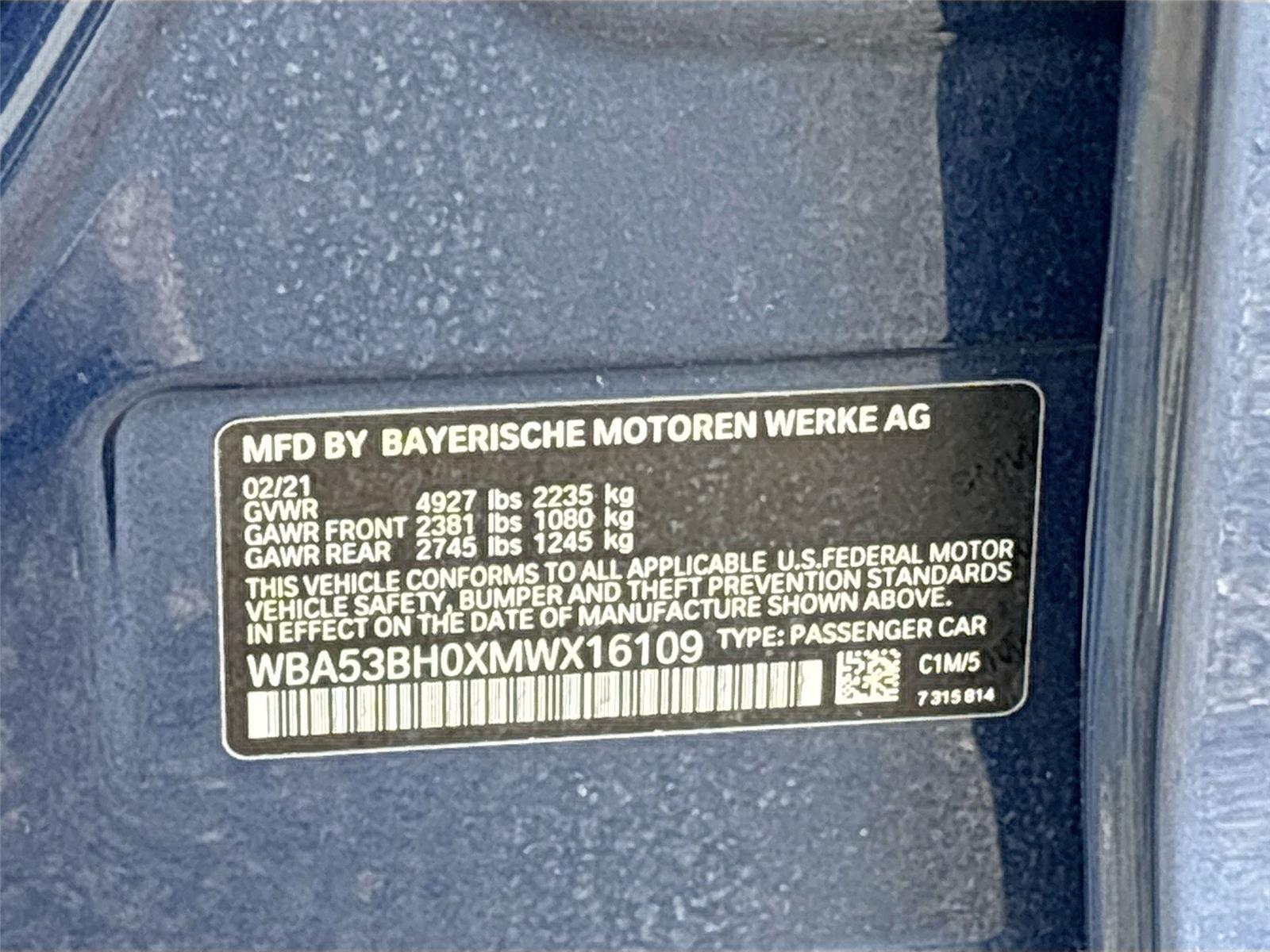 2021 BMW 5 Series 530i