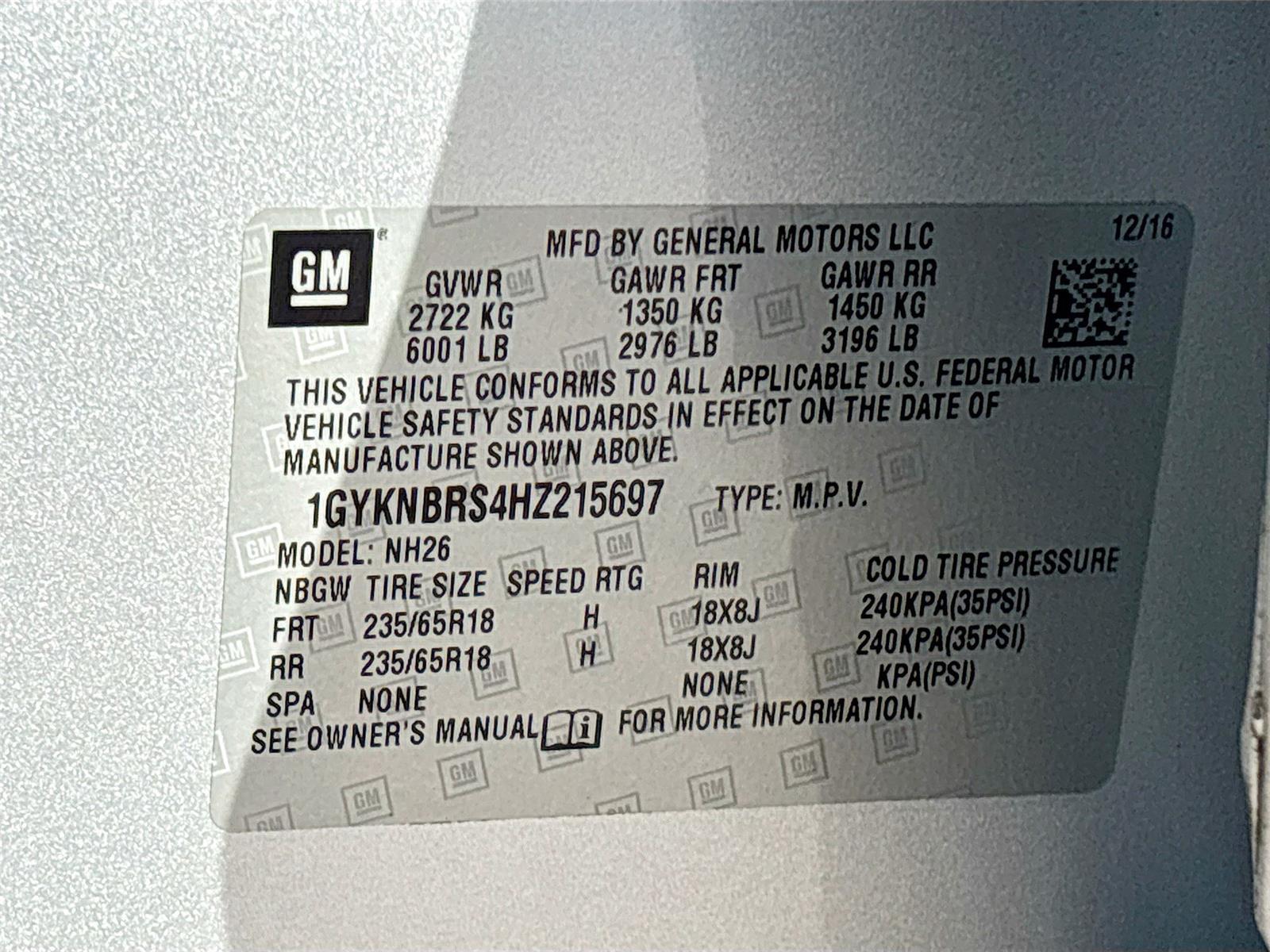 2017 Cadillac XT5 Luxury FWD