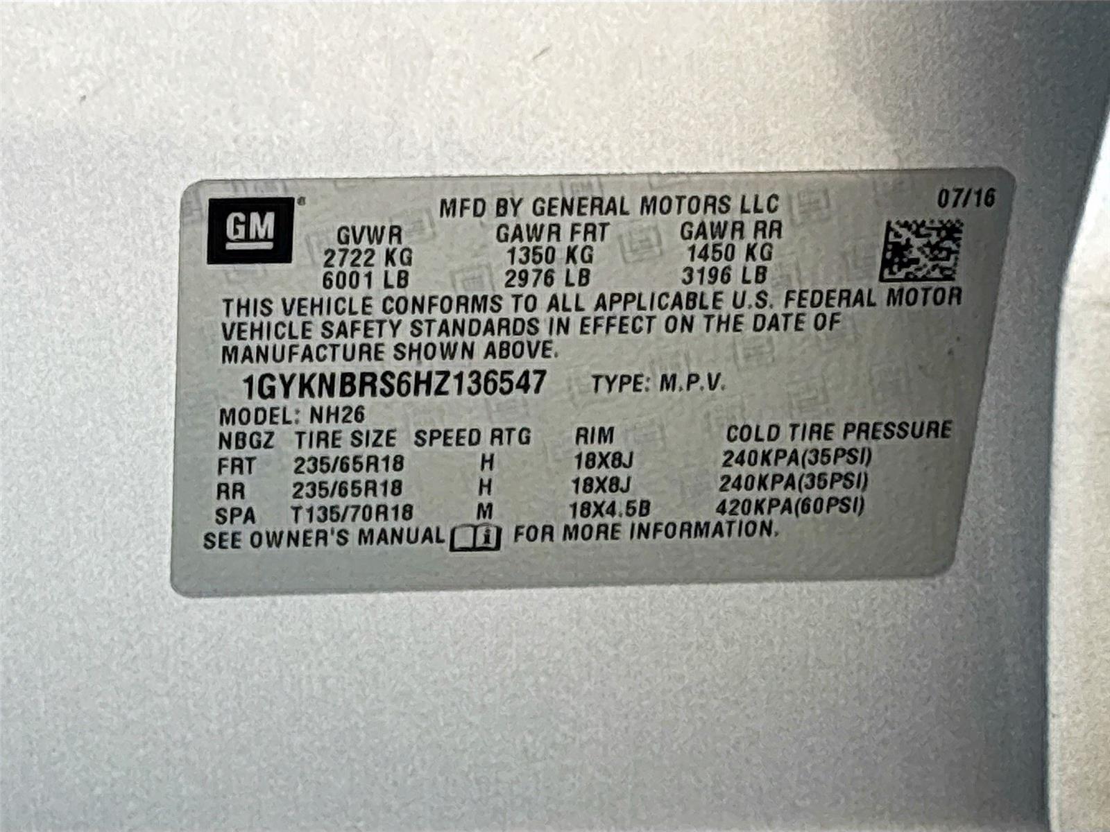 2017 Cadillac XT5 Luxury FWD