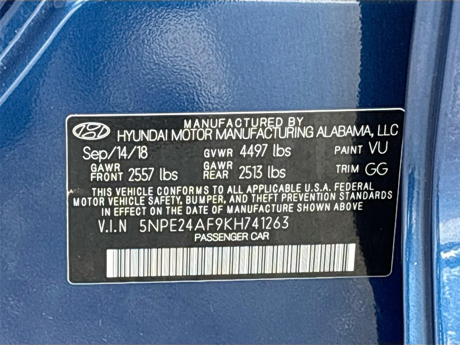 2019 Hyundai Sonata SE