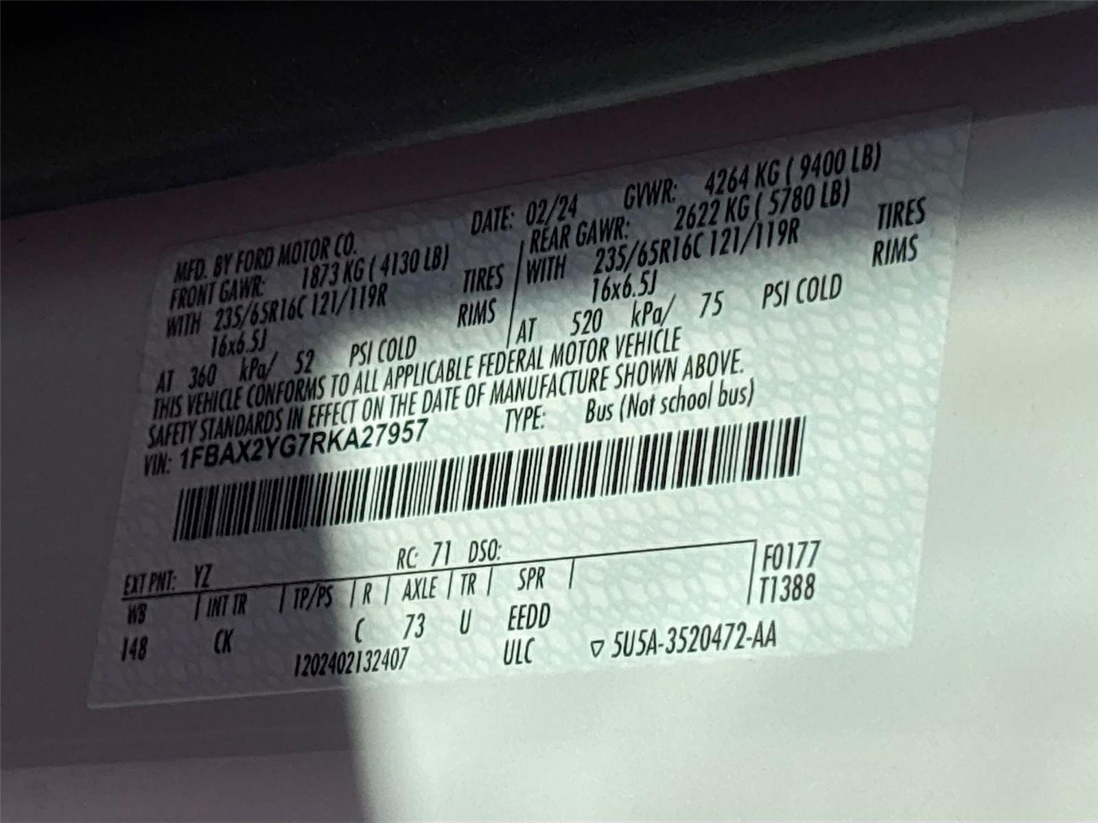 2024 Ford Transit 350 XLT