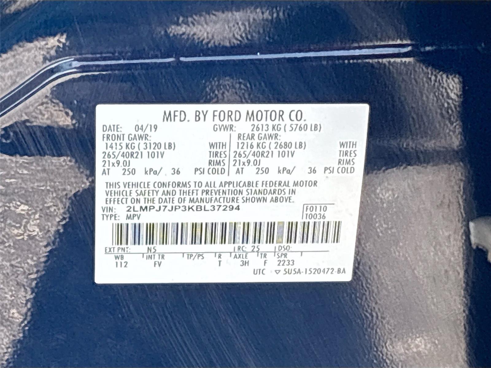 2019 Lincoln Nautilus Black Label