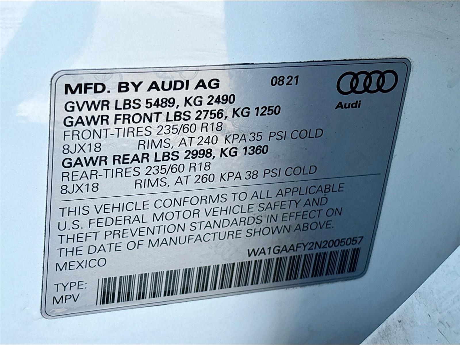 2022 Audi Q5 S line Premium