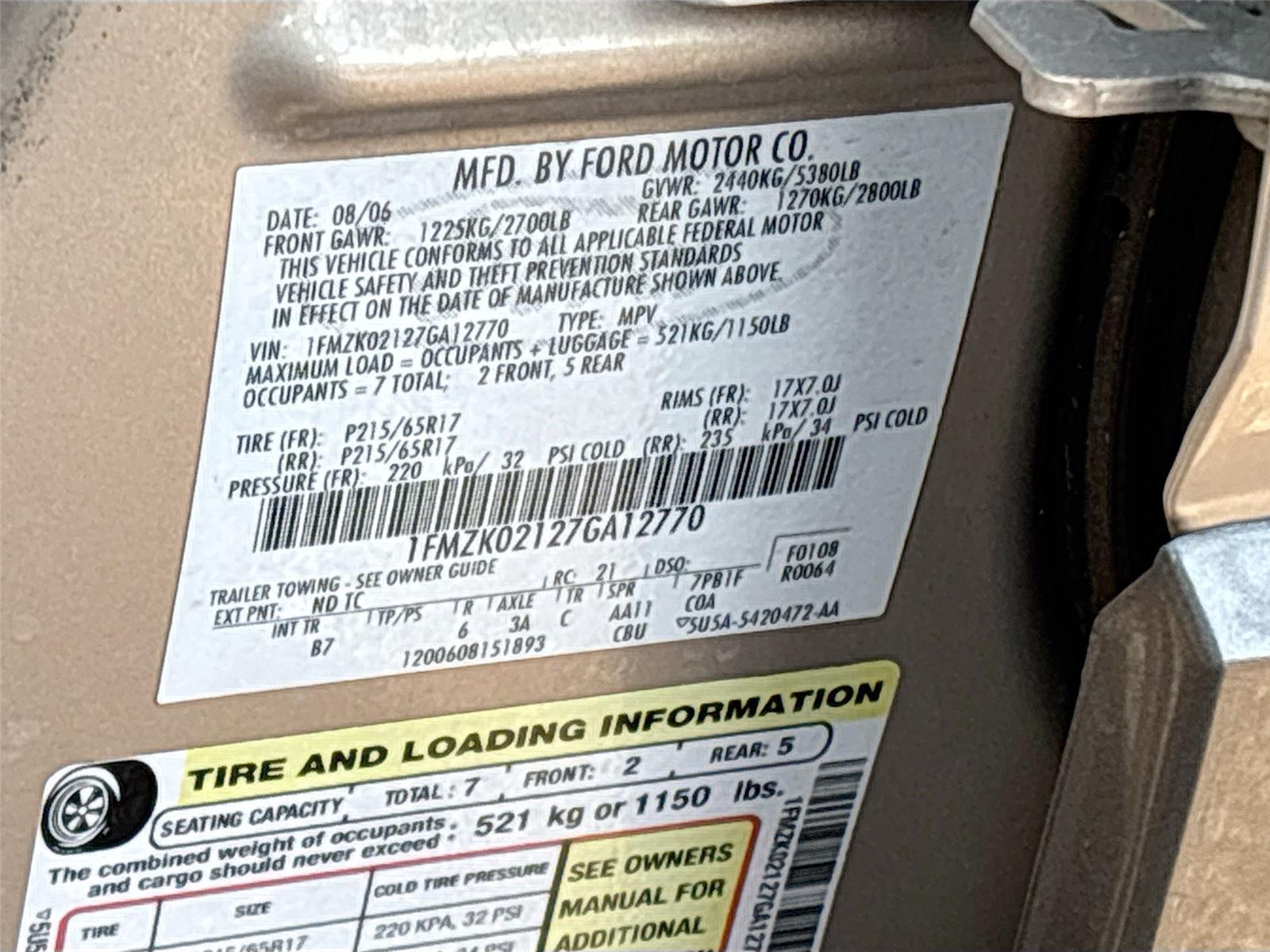 2007 Ford Freestyle SEL