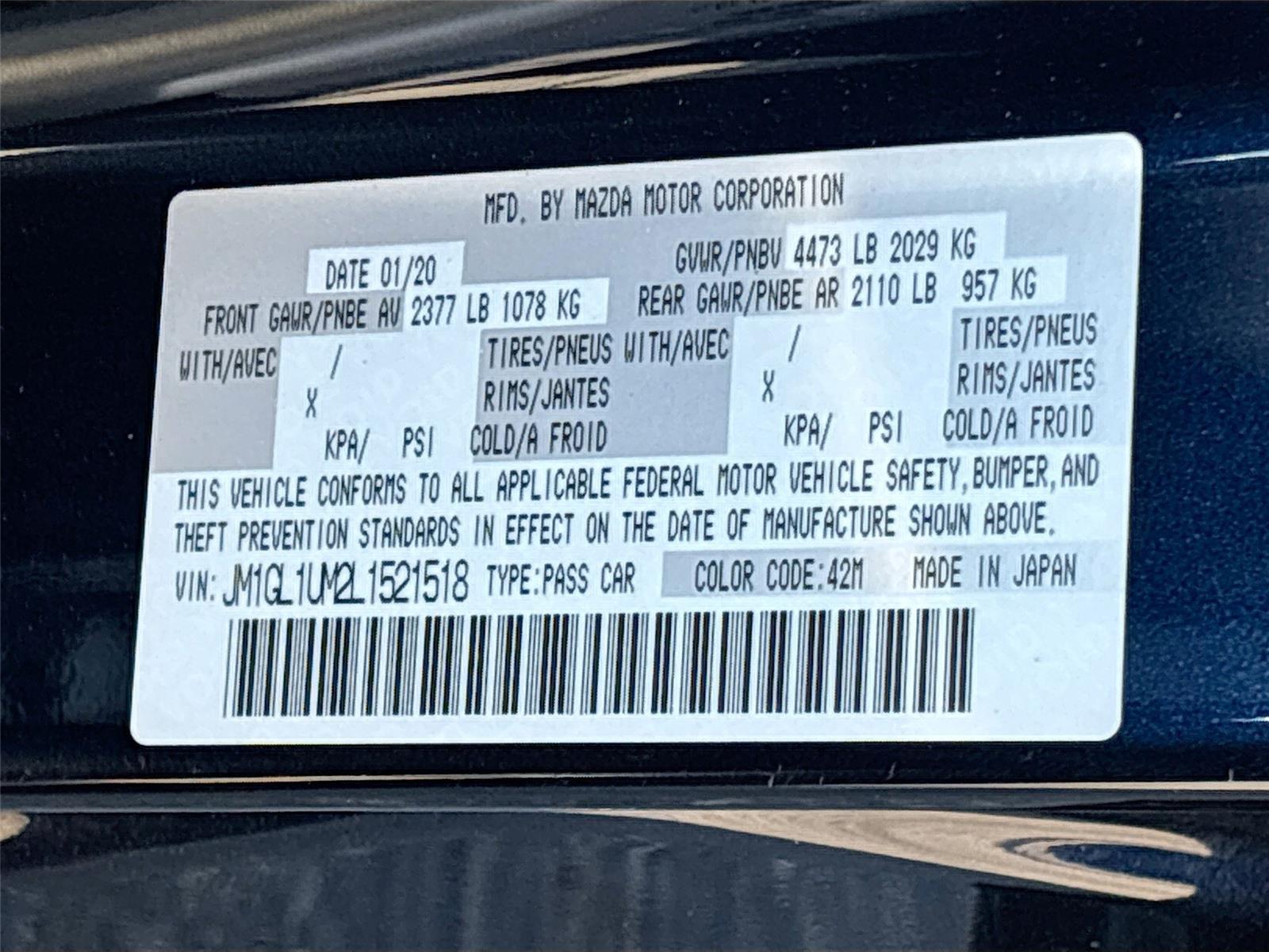 2020 Mazda Mazda6 Sport