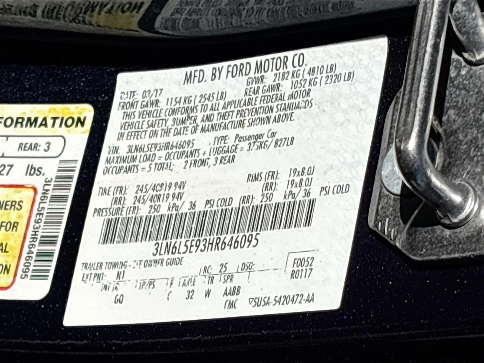 2017 LINCOLN MKZ RESERVE