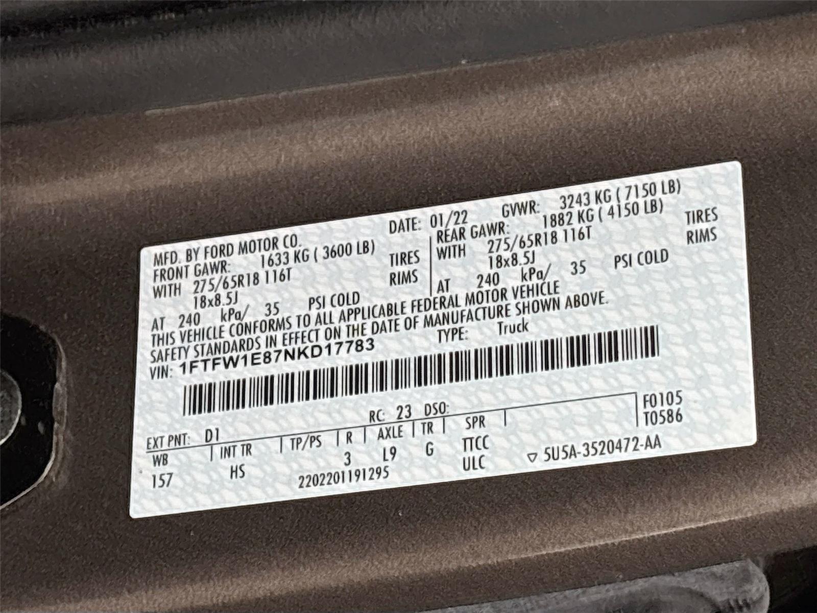 2022 Ford F-150 LARIAT