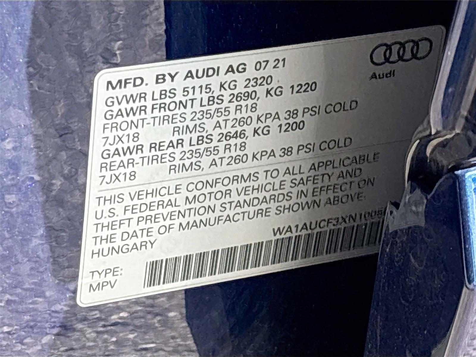 2022 Audi Q3 Premium