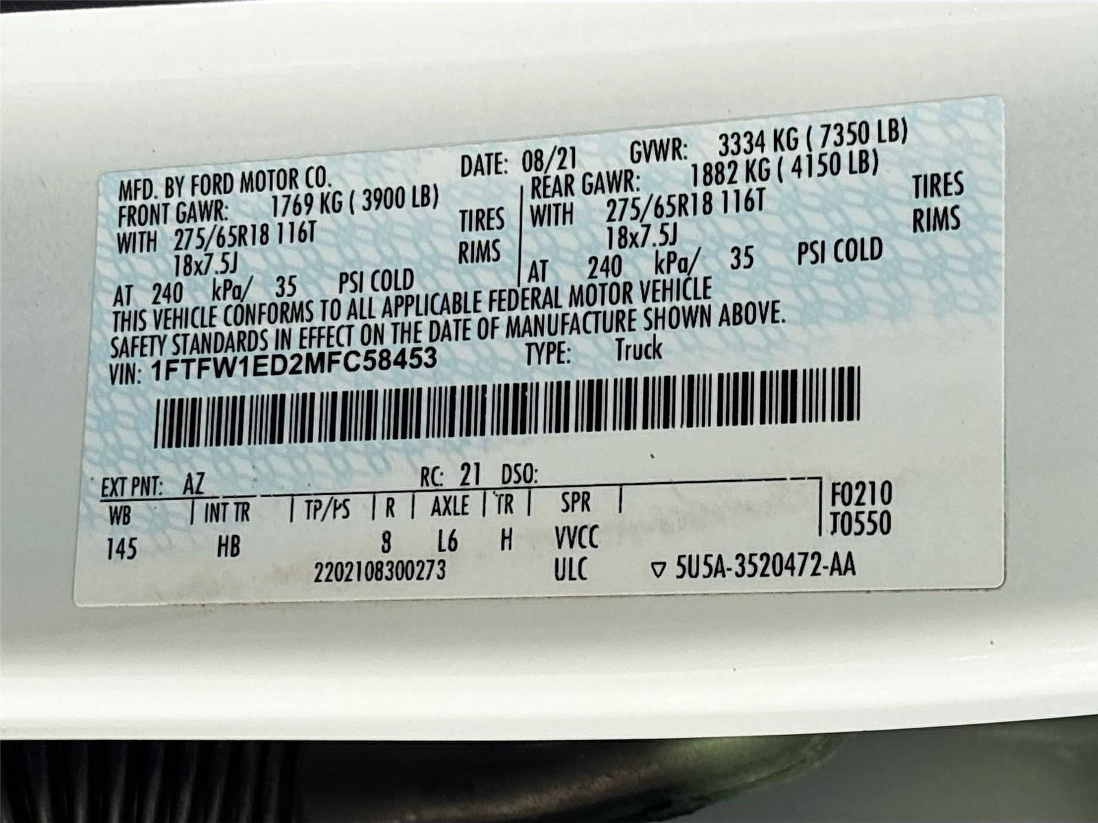 2021 Ford F-150 LARIAT