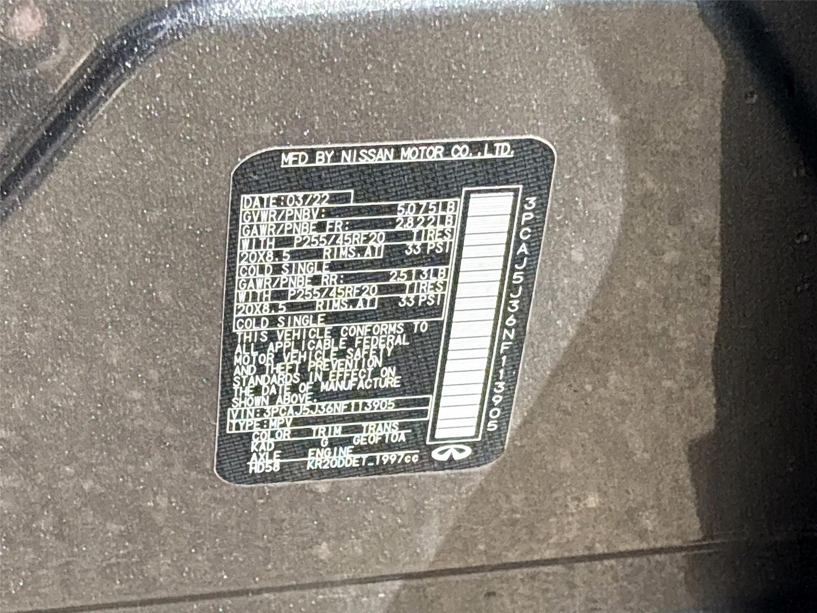 2022 INFINITI QX55 LUXE