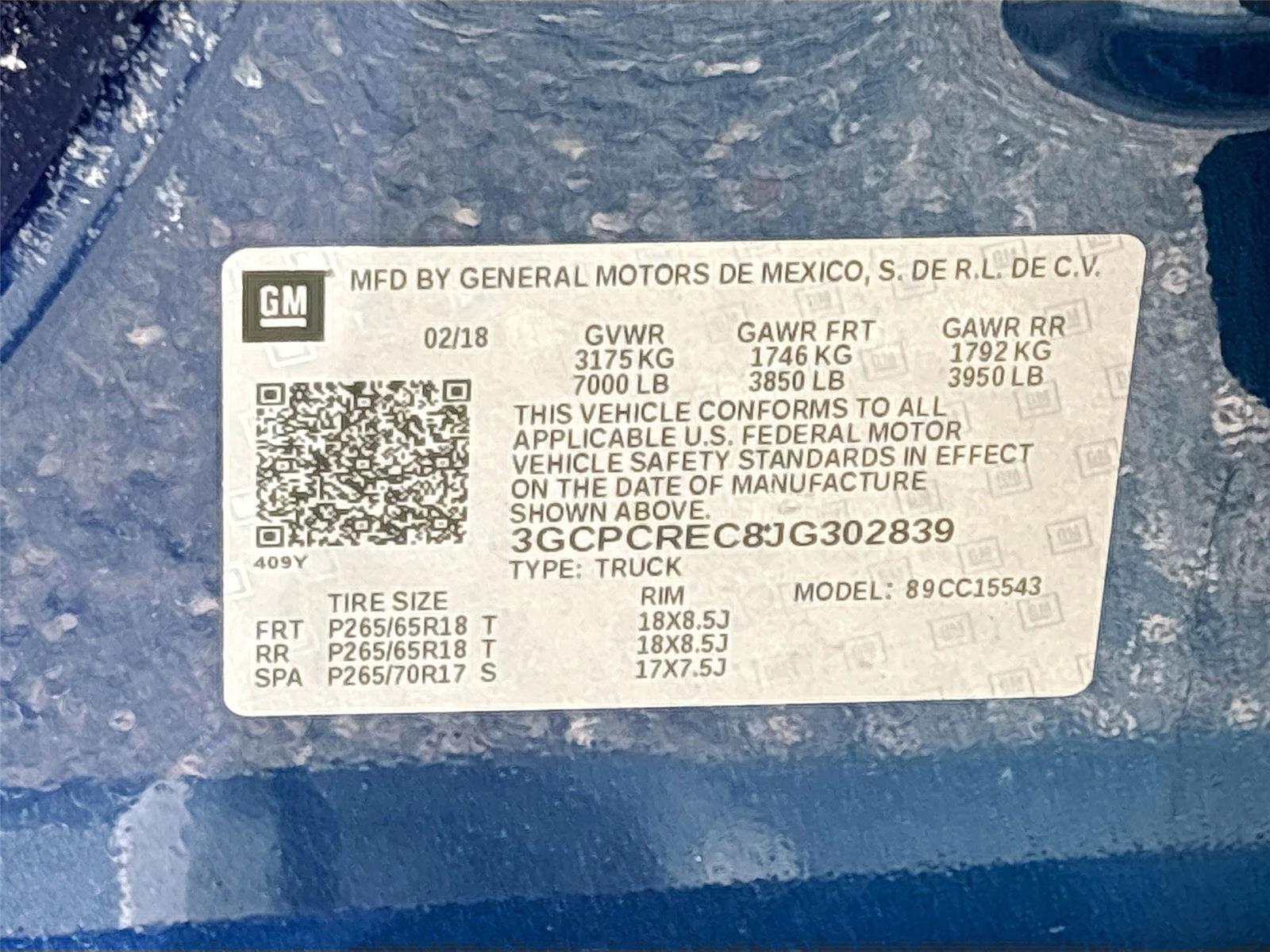 2018 Chevrolet Silverado 1500 LT